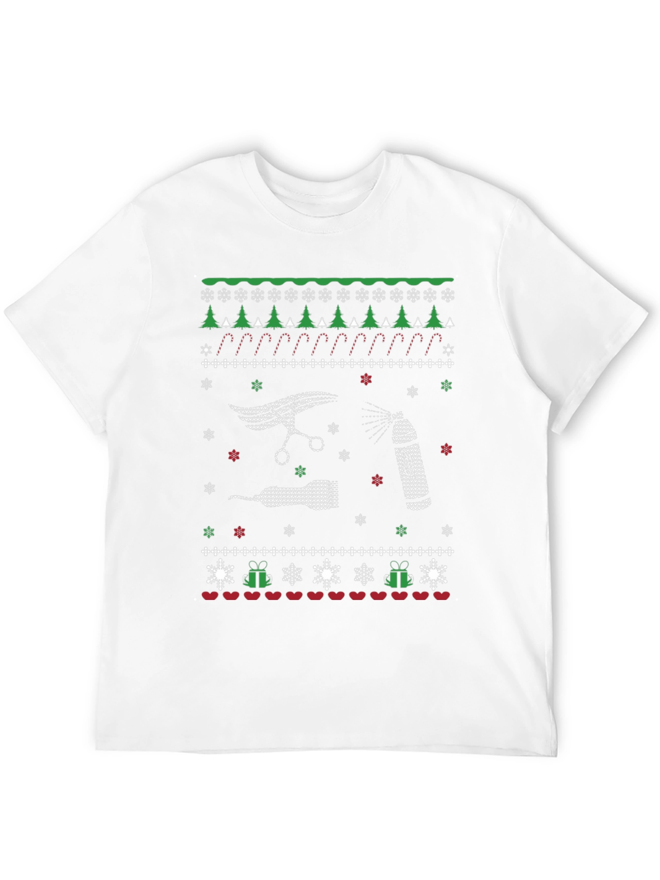 Barber Christmas Ugly Sweater T-Shirt