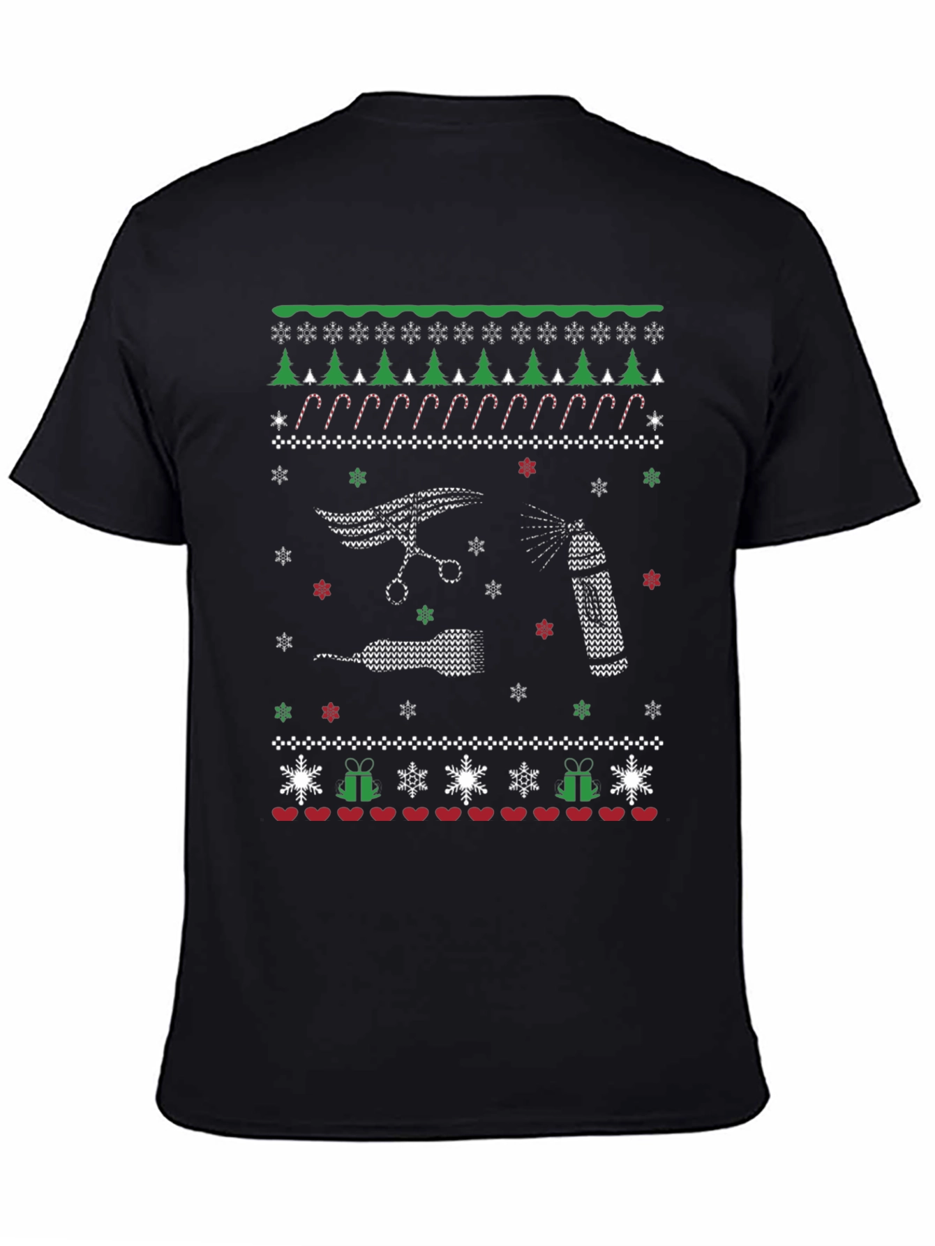 Barber Christmas Ugly Sweater T-Shirt