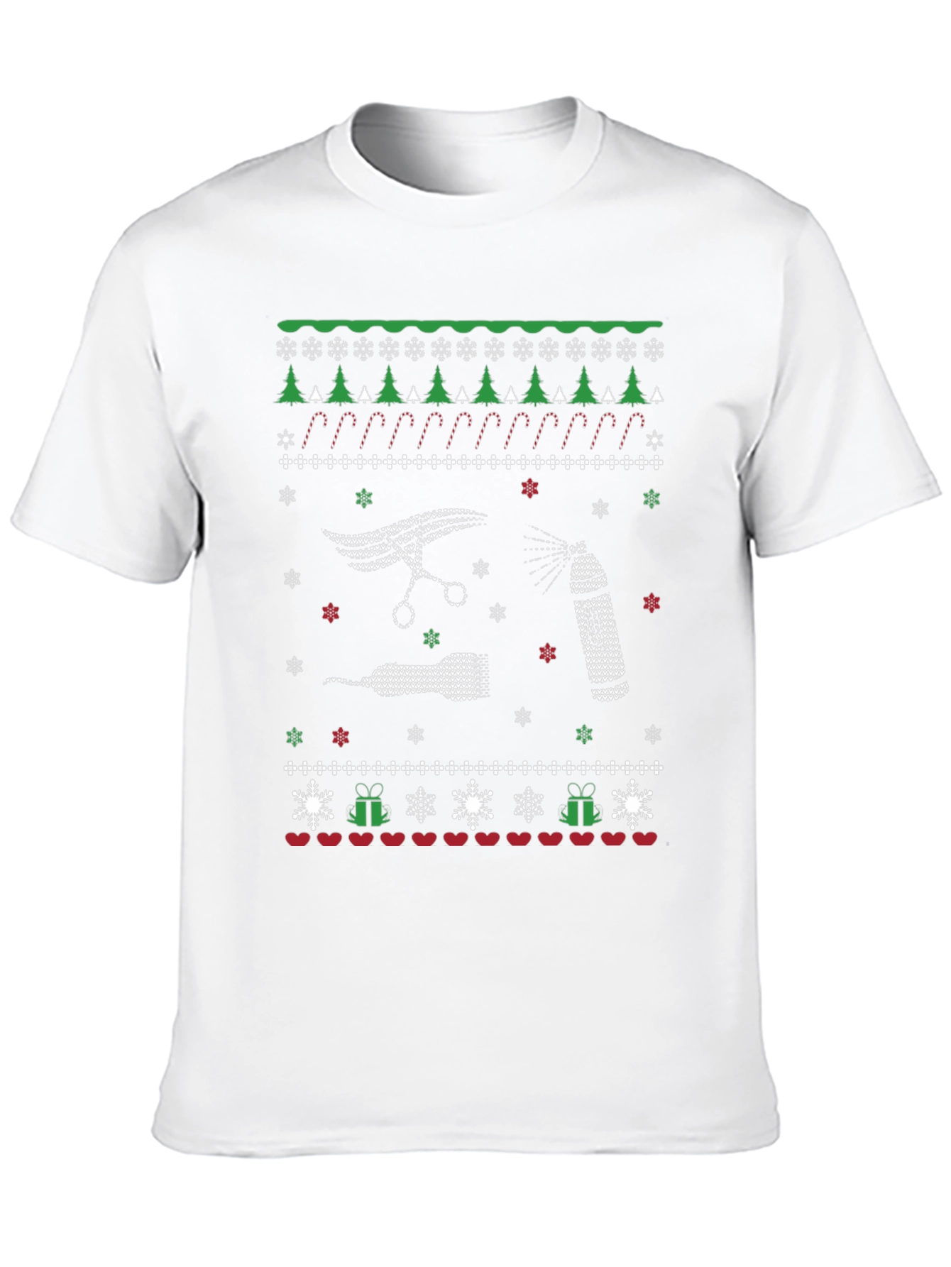 Barber Christmas Ugly Sweater T-Shirt