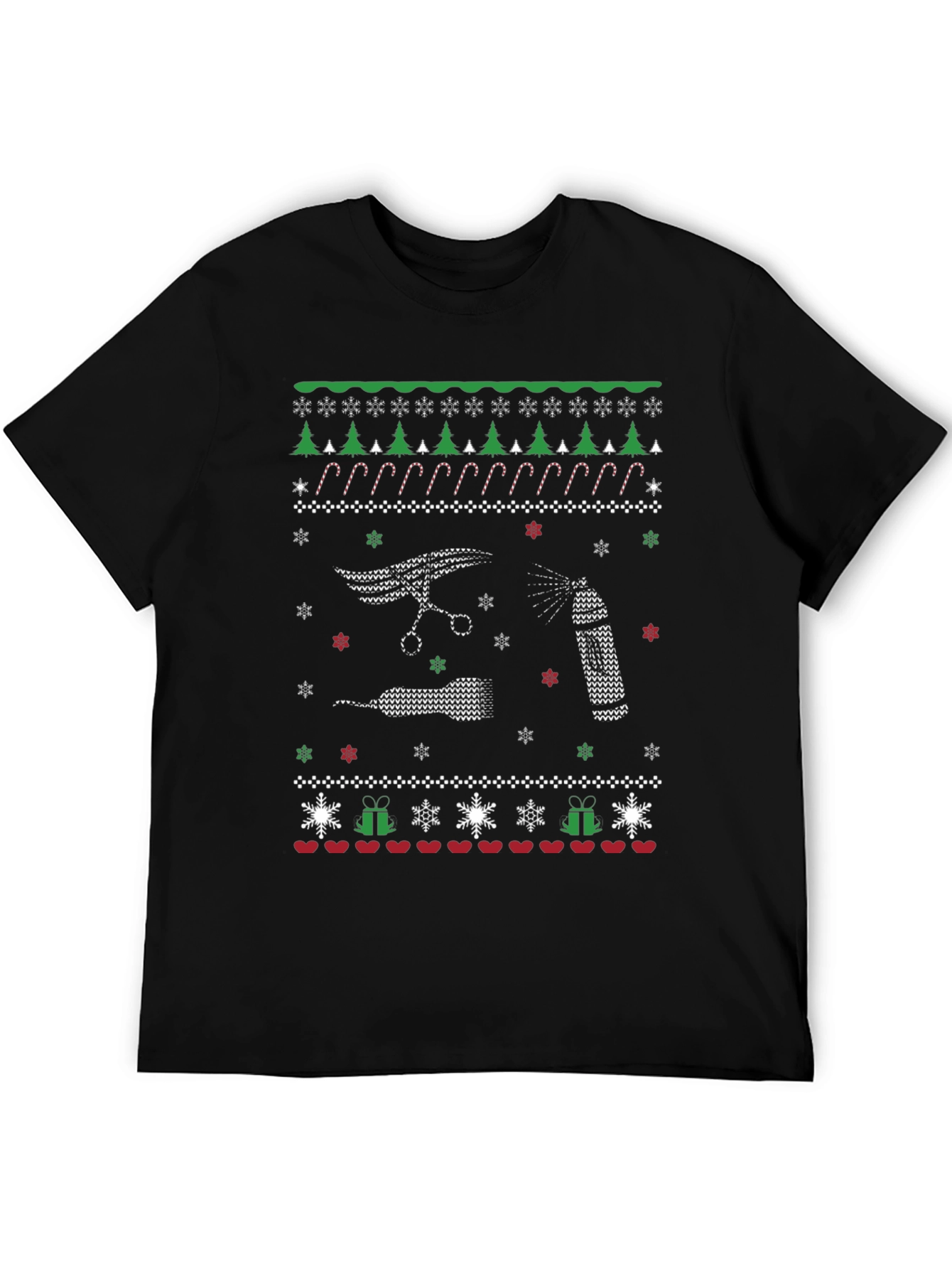 Barber Christmas Ugly Sweater T-Shirt