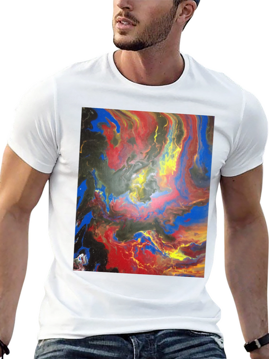 Abstract Art Graphic Tee - Vivid Colors