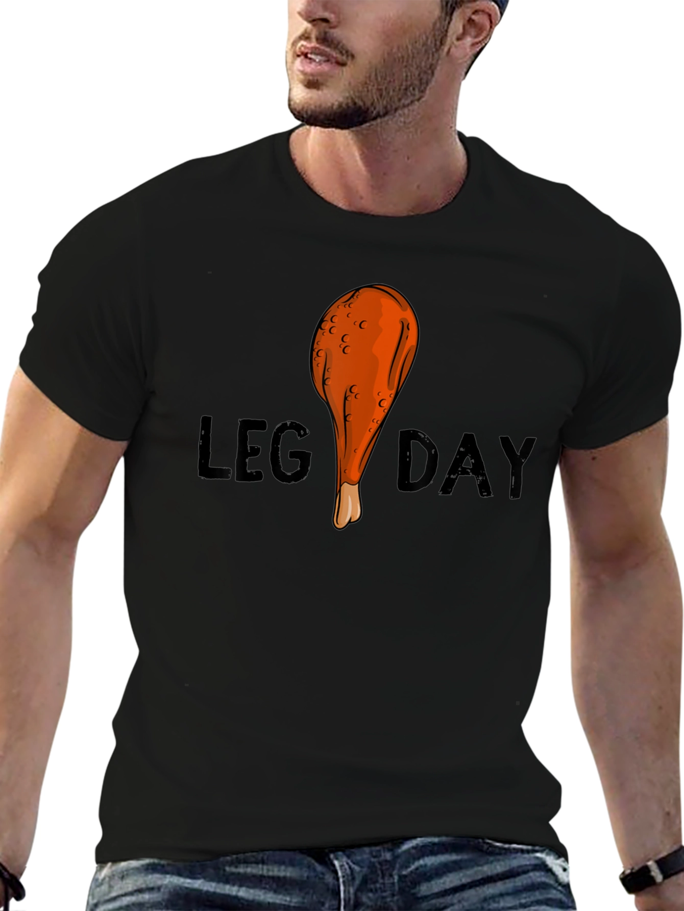 Leg Day Chicken T-Shirt - Funny Workout Tee