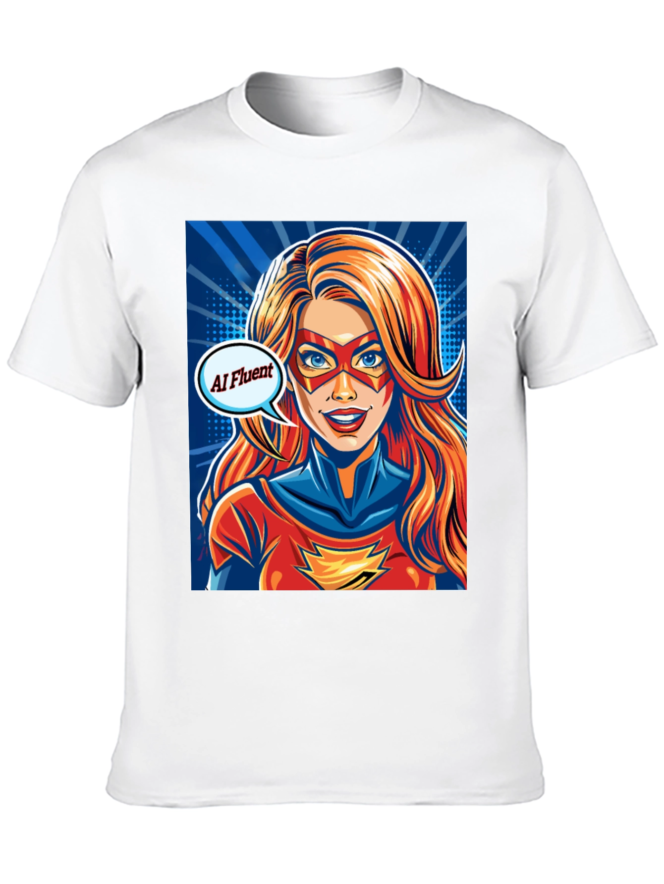 AI Fluent Superhero Comic Tee