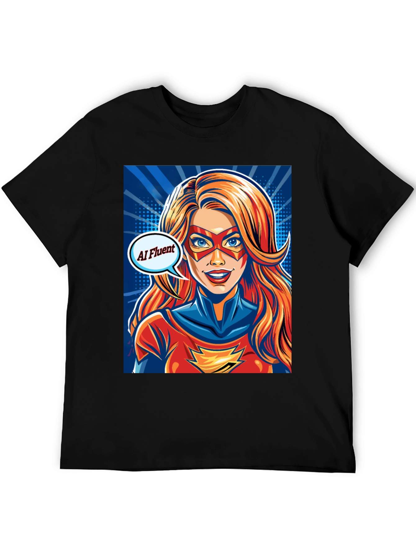 AI Fluent Superhero Comic Tee