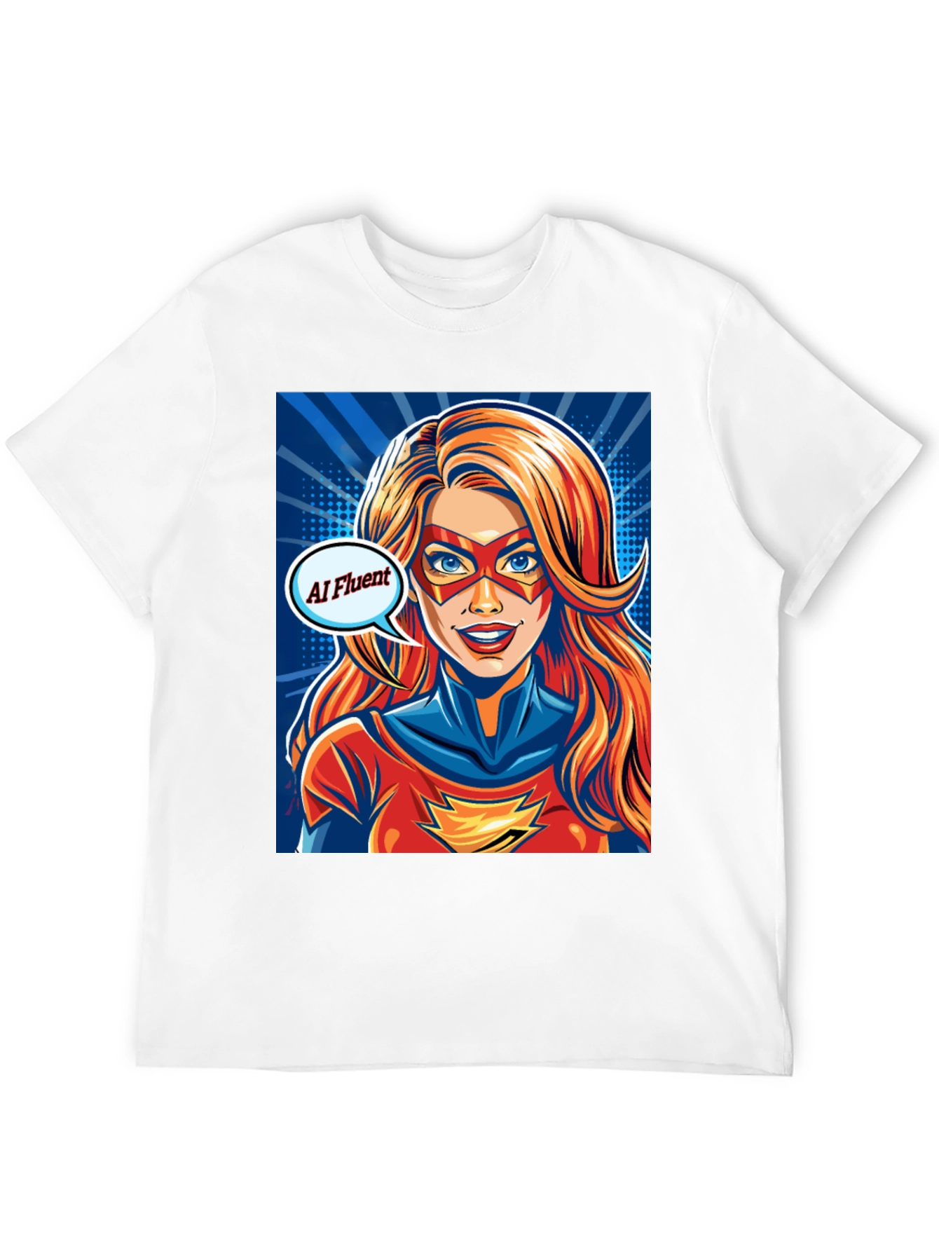 AI Fluent Superhero Comic Tee