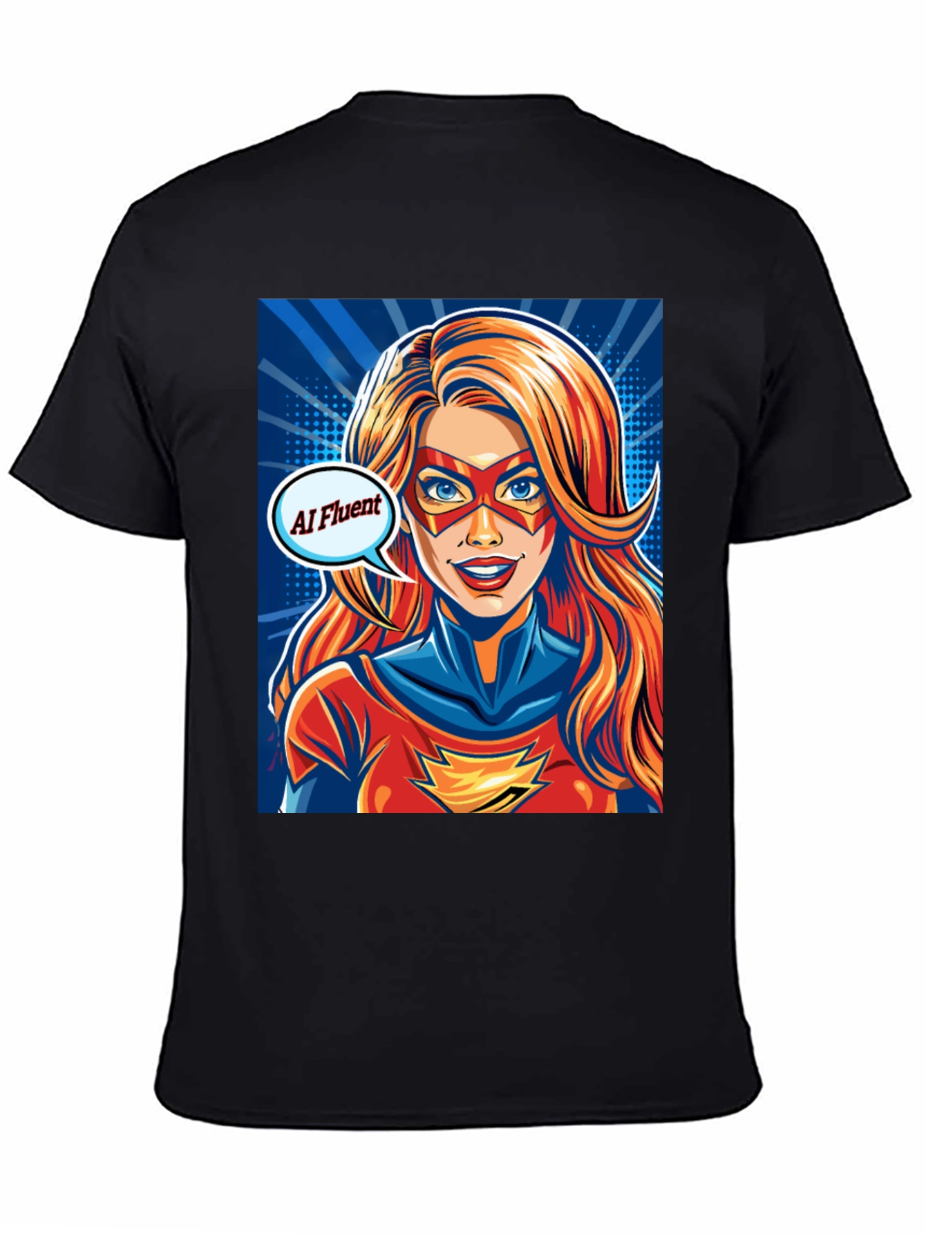 AI Fluent Superhero Comic Tee