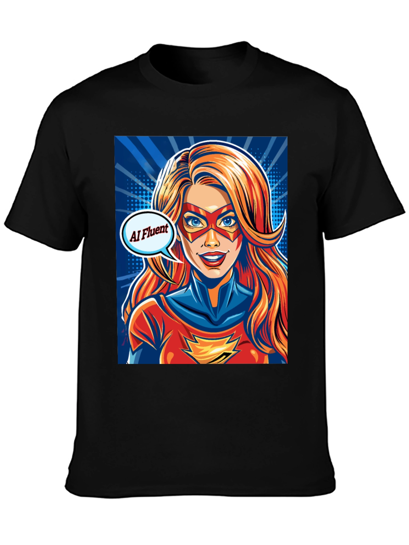 AI Fluent Superhero Comic Tee