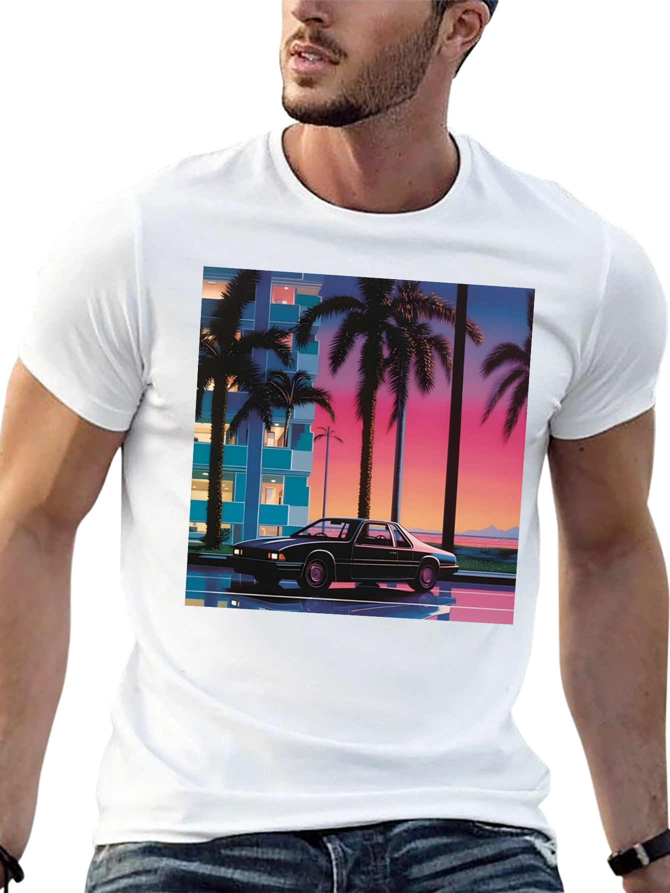 Retro Wave Car T-Shirt