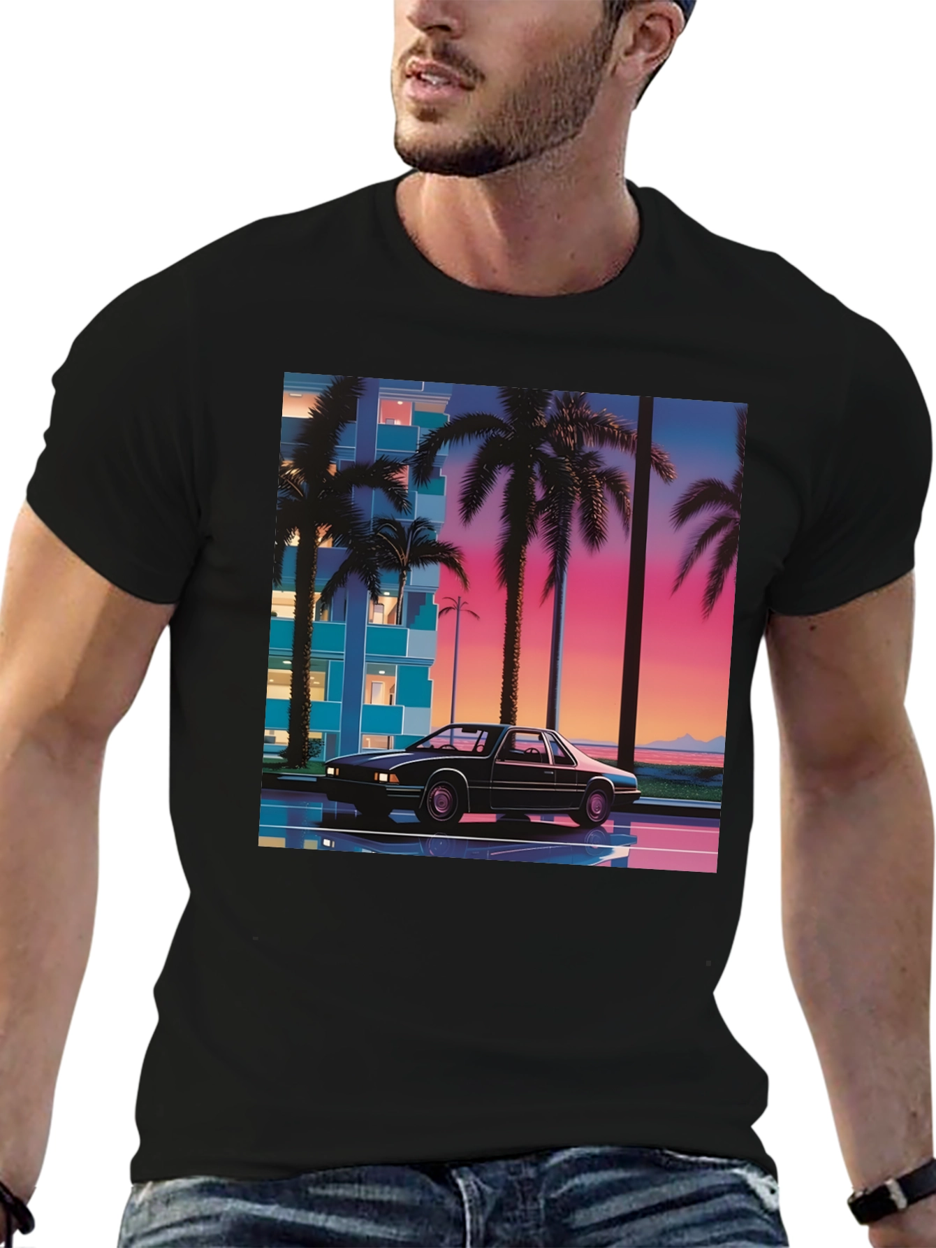 Retro Wave Car T-Shirt