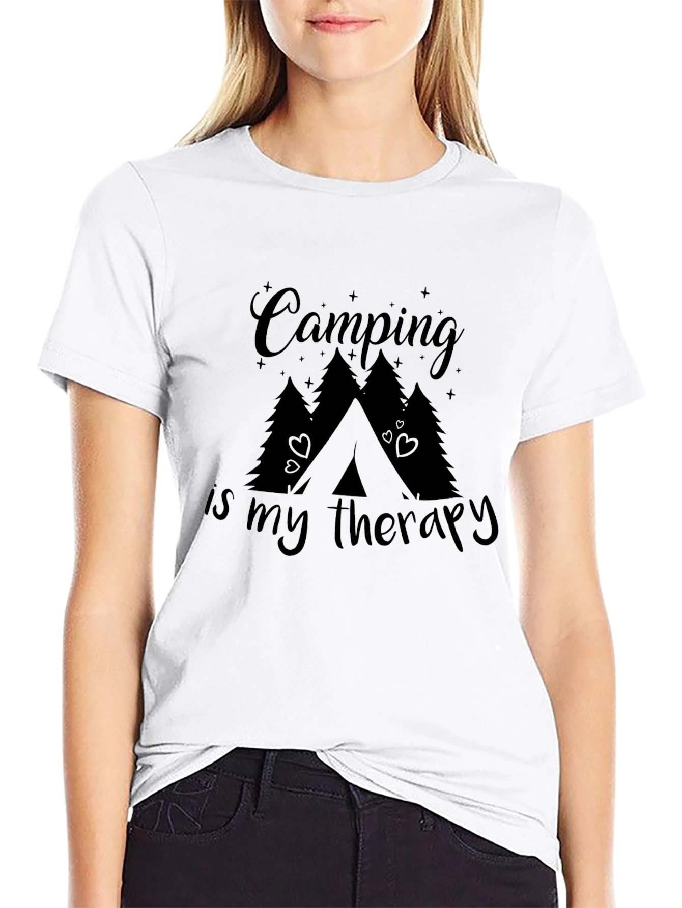 Camping is My Therapy Graphic T-Shirt