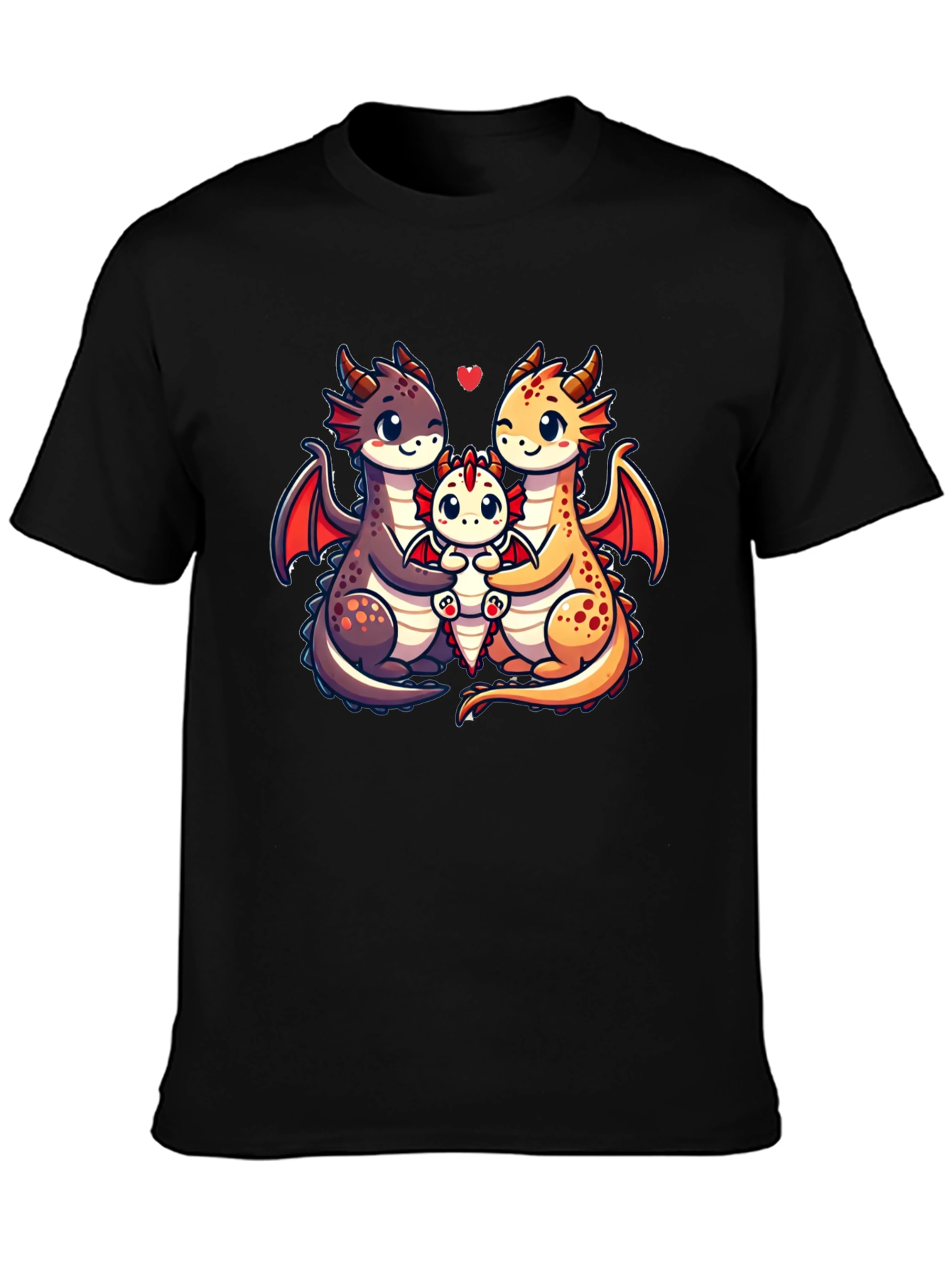 Cute Dragon Family Graphic Tee