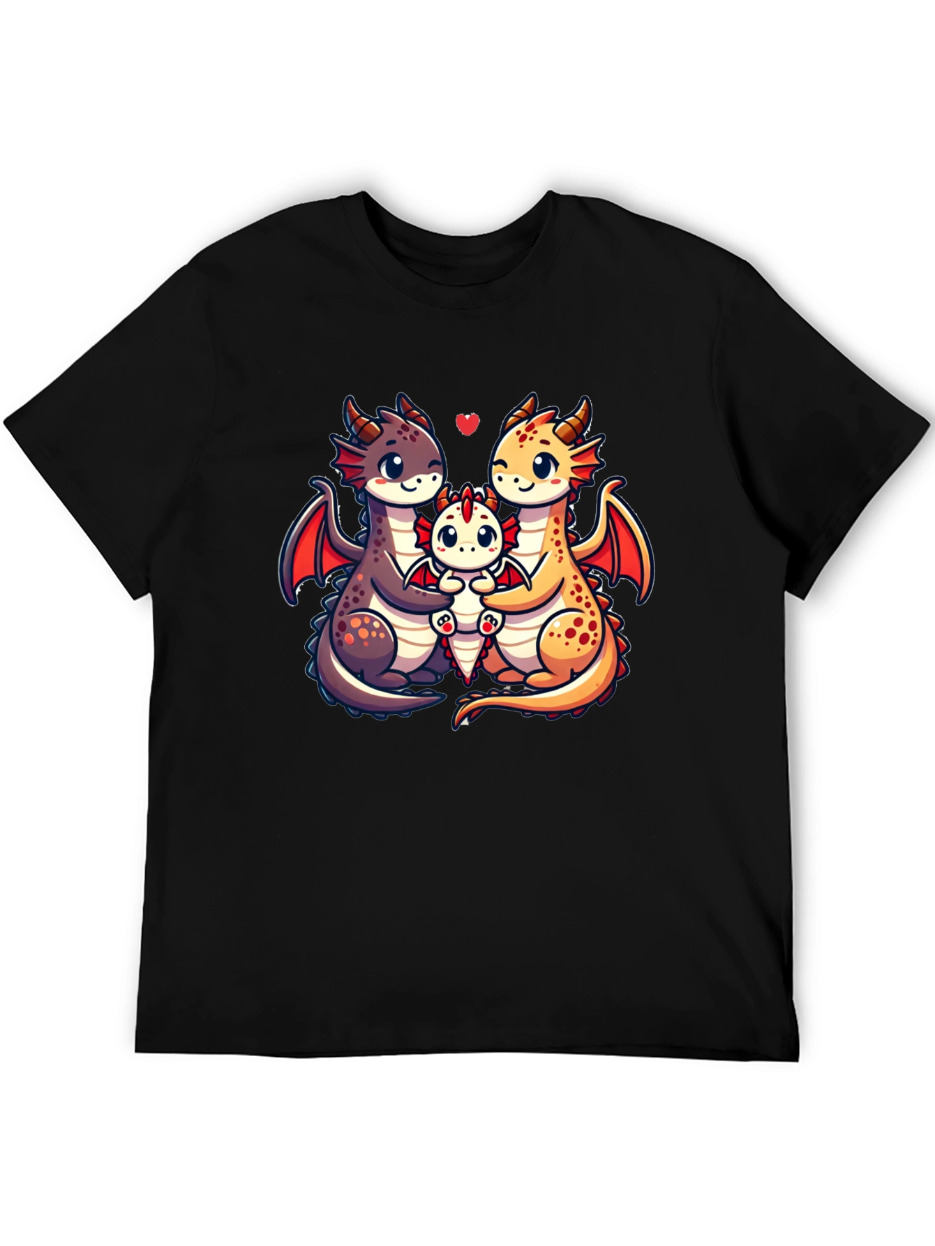 Cute Dragon Family Graphic Tee