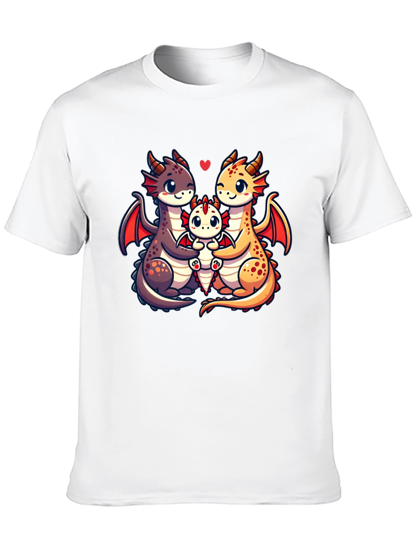 Cute Dragon Family Graphic Tee