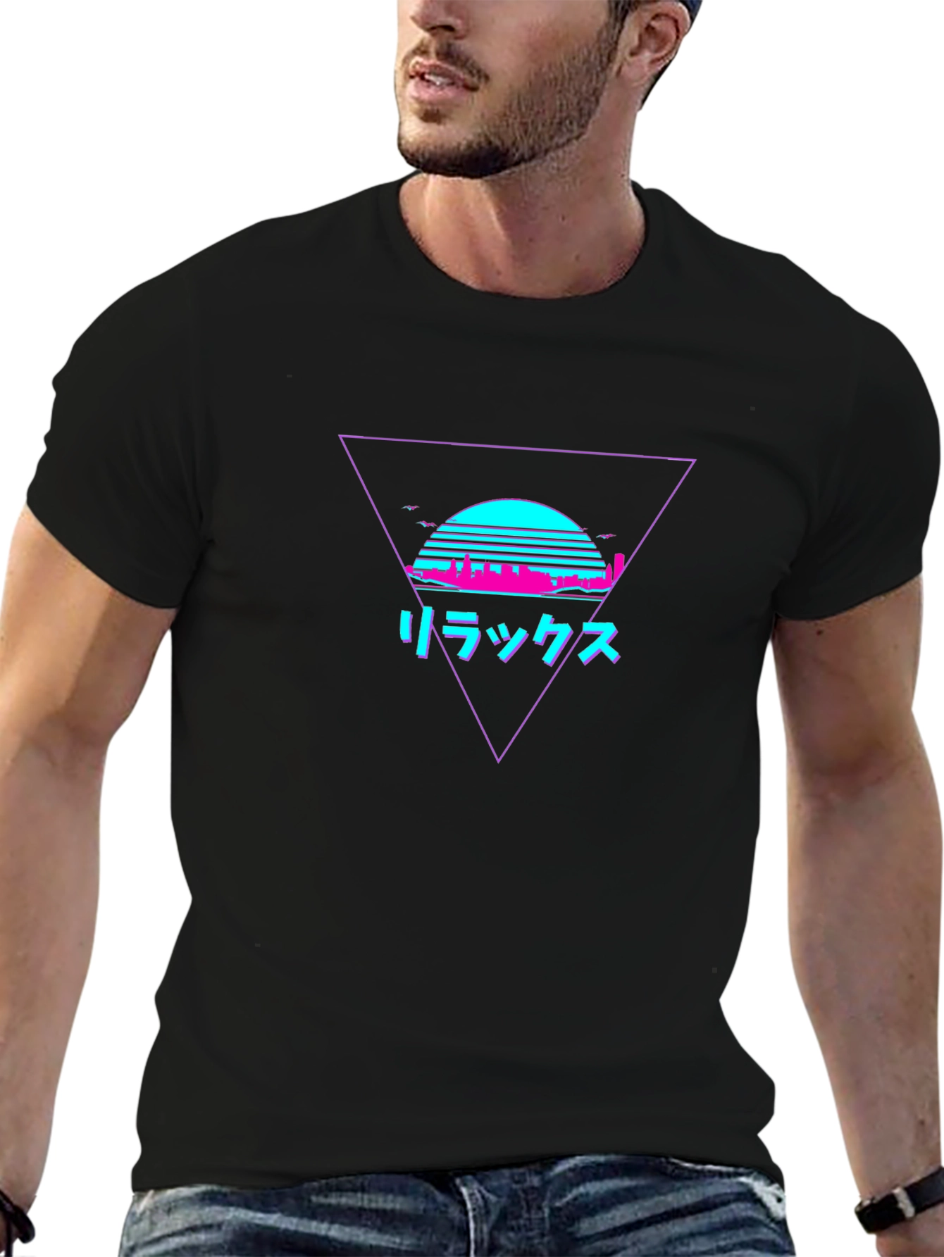 Relax Japanese Vaporwave Graphic Tee