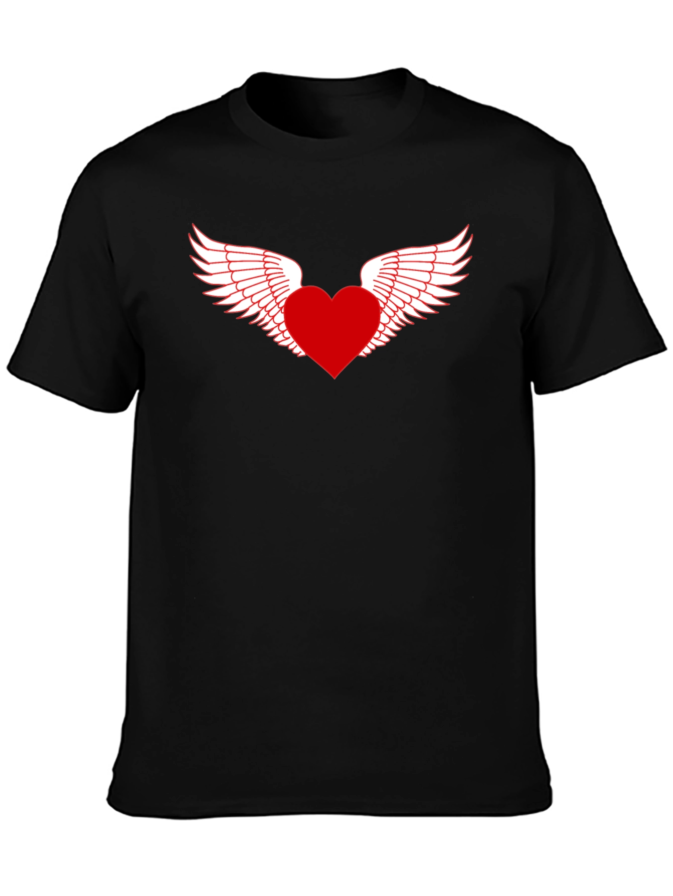 Heart with Wings Graphic Tee - Black