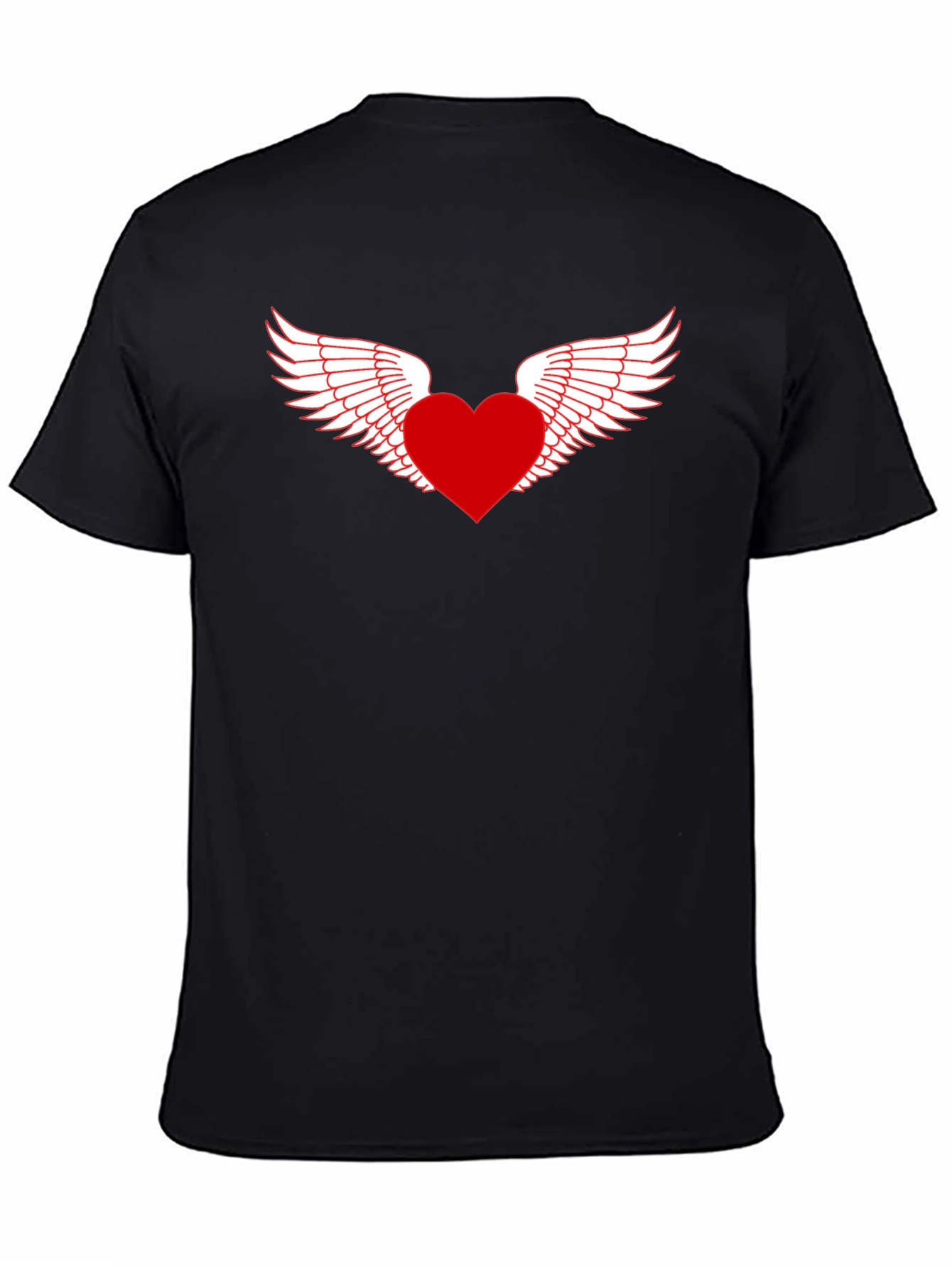 Heart with Wings Graphic Tee - Black