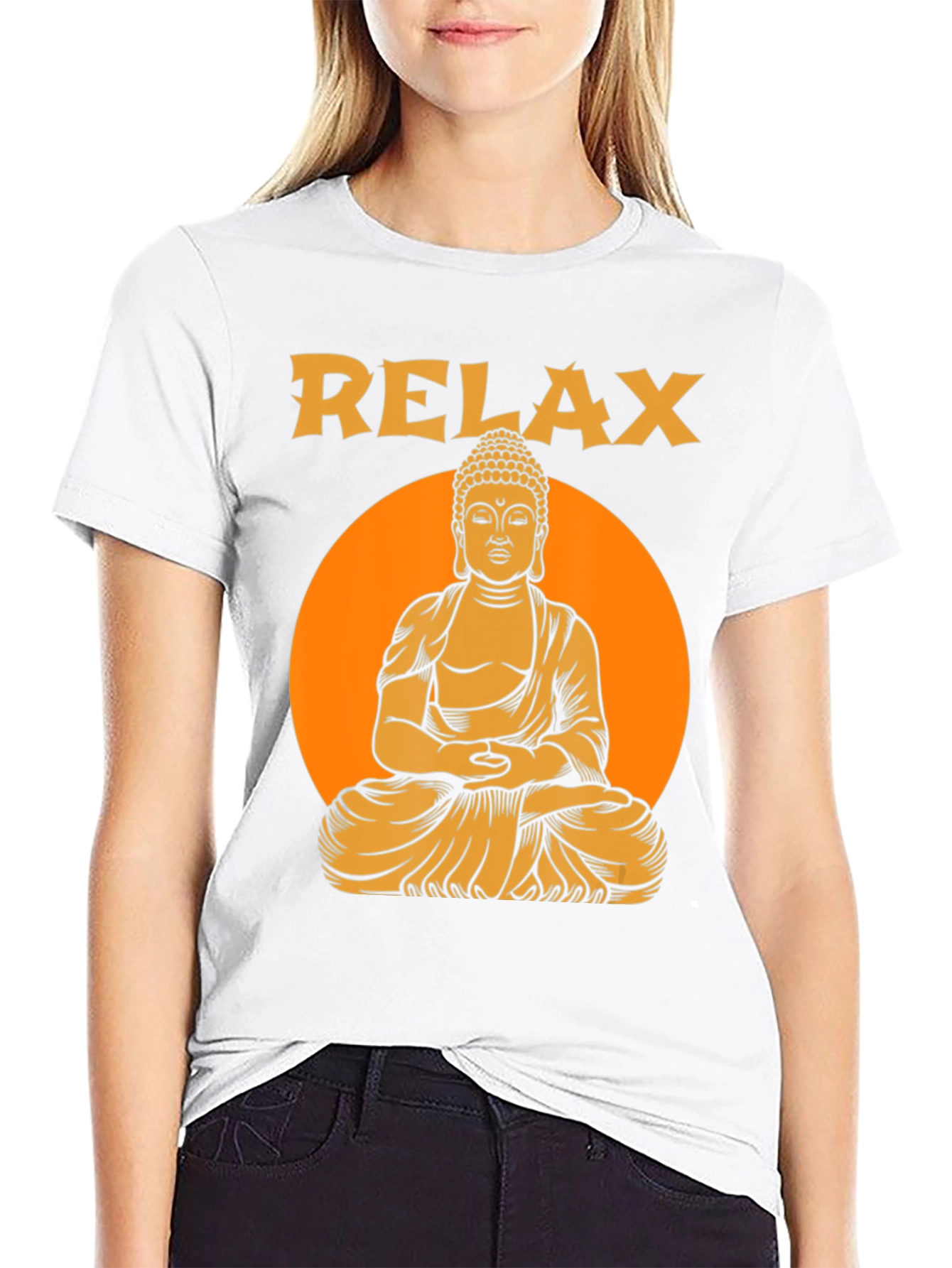 Relax Buddha Graphic T-Shirt - Meditation Zen Style