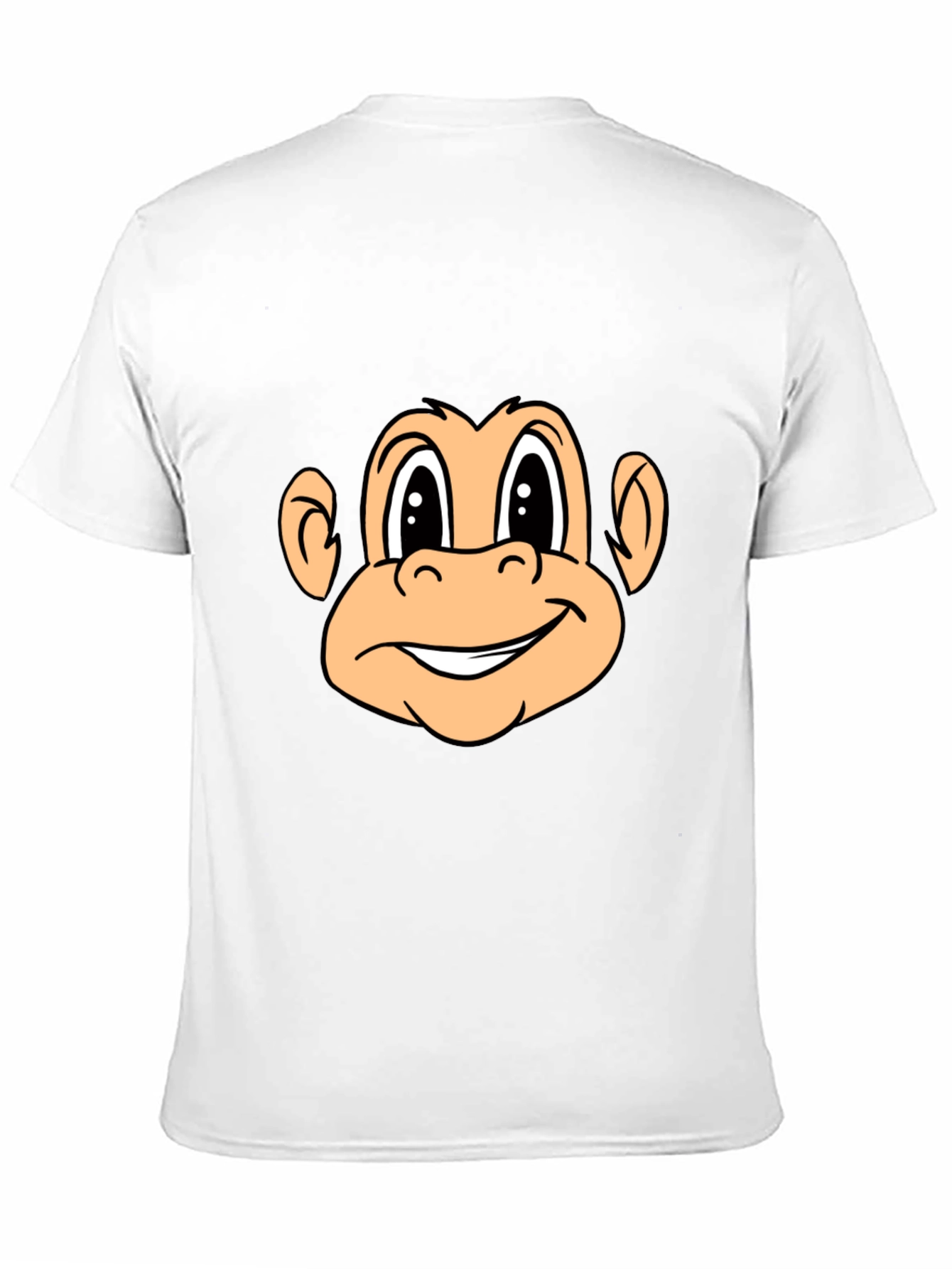 Monkey Face Graphic Tee - Black Crew Neck T-Shirt