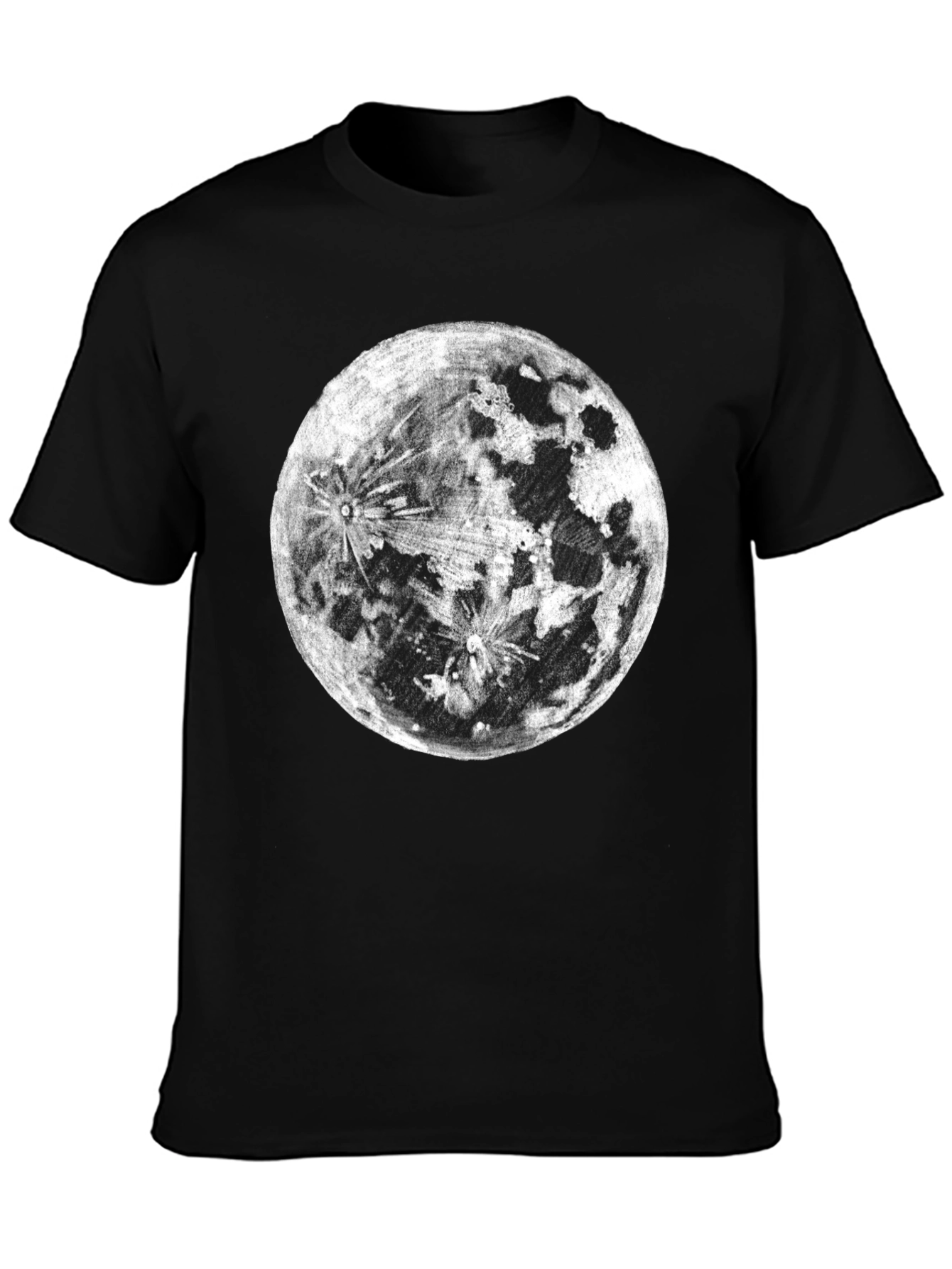 Moon Graphic Black T-Shirt