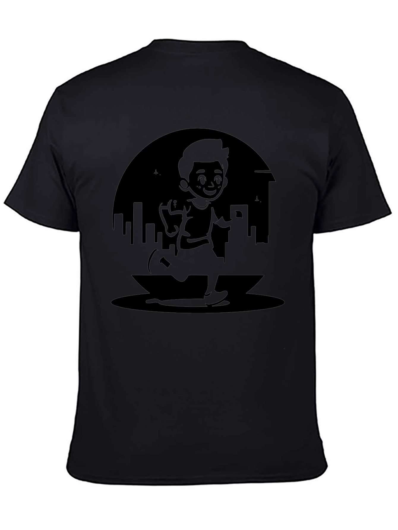 Urban Runner Graphic T-Shirt - Black