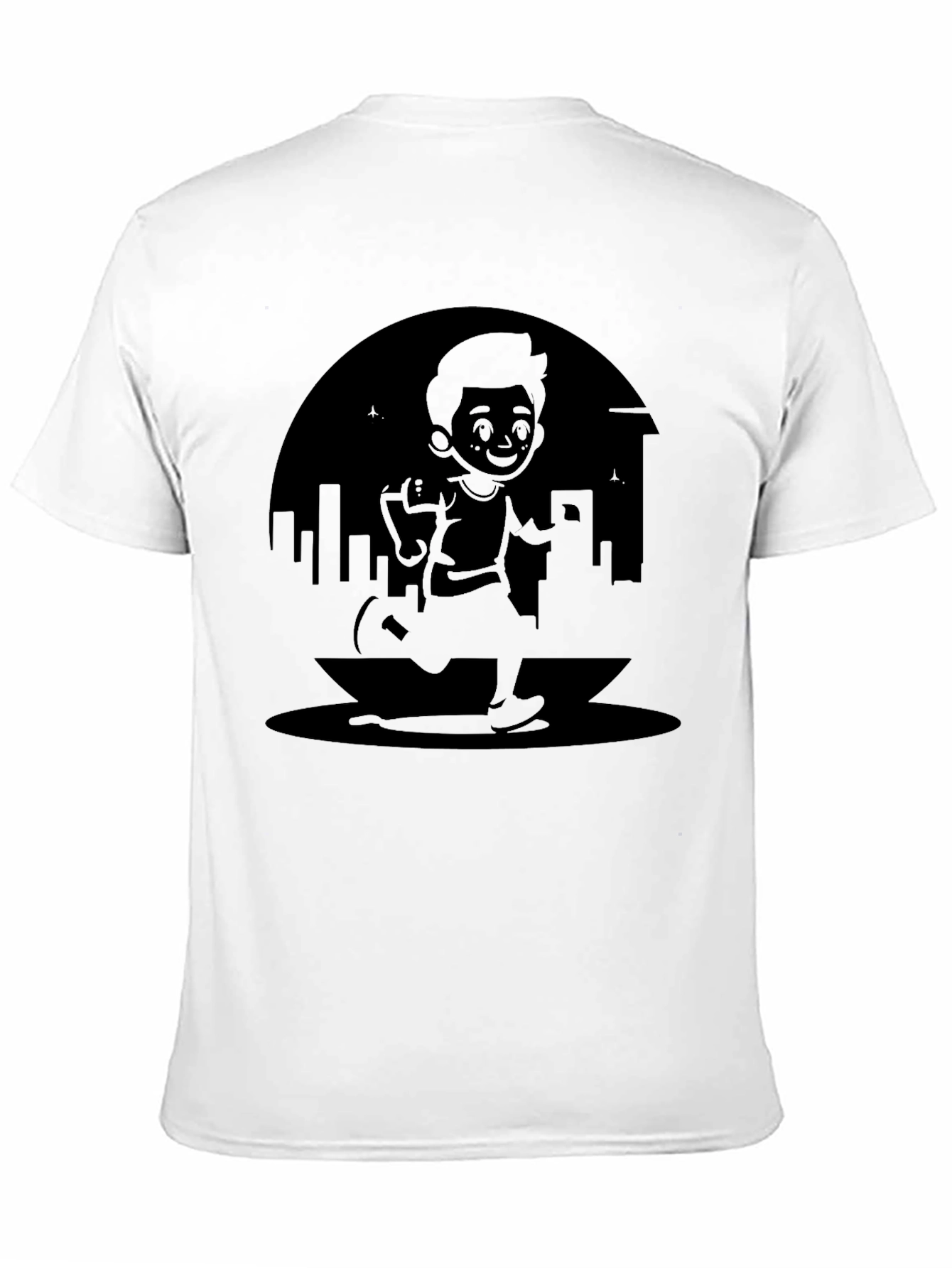Urban Runner Graphic T-Shirt - Black