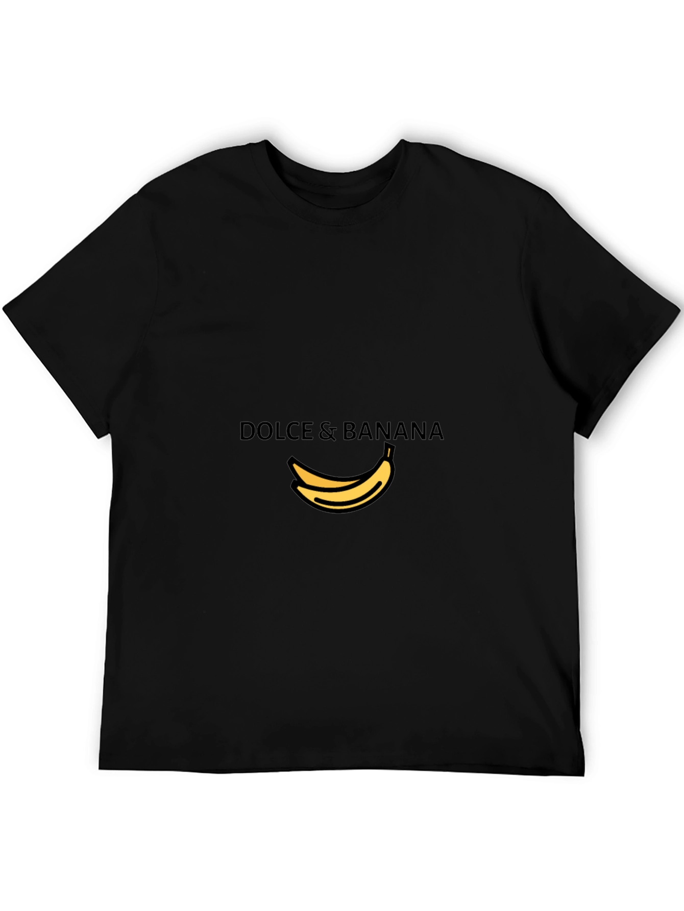 Dolce & Banana Mens Black Graphic Tee