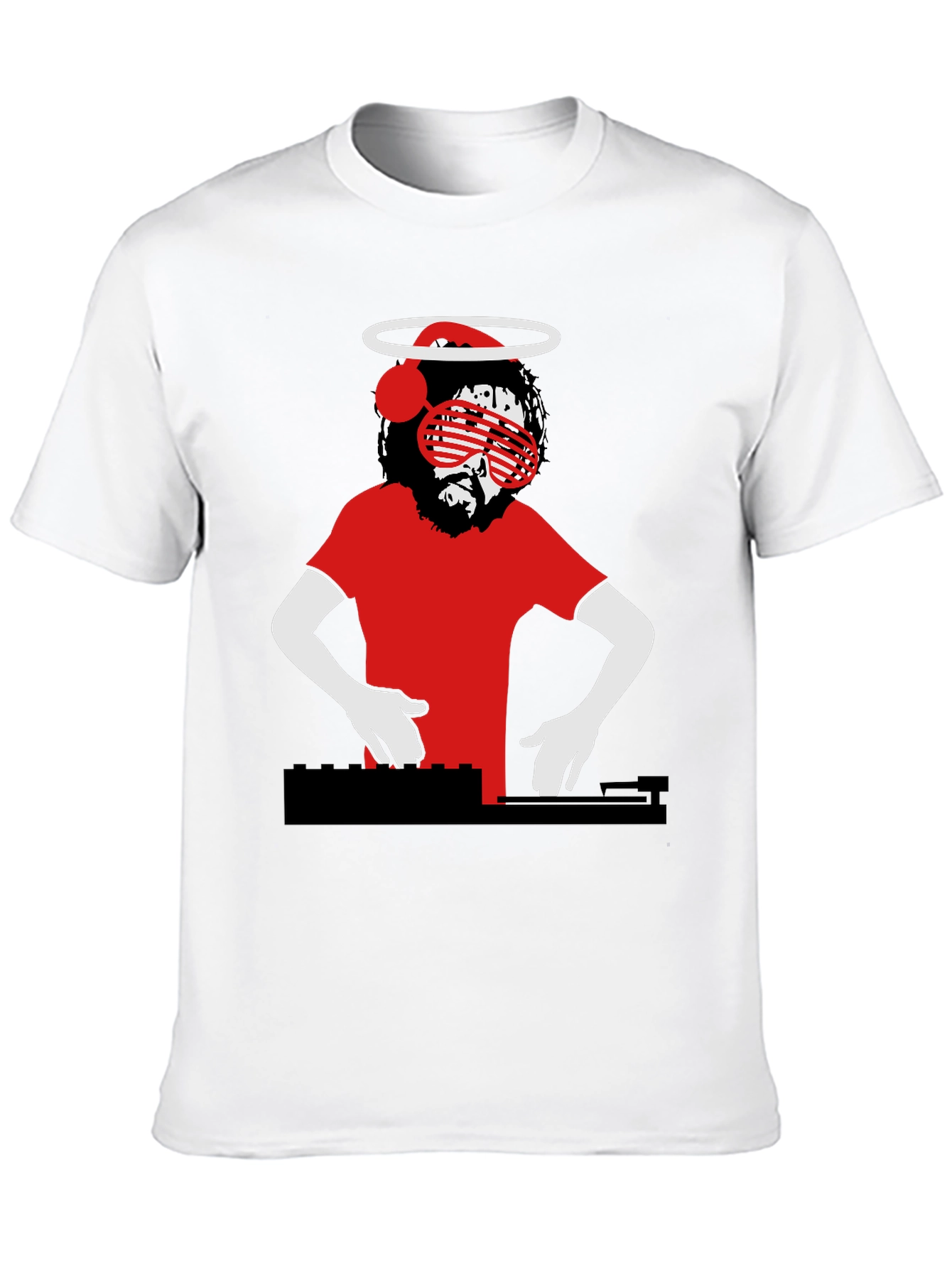 DJ Jesus Graphic T-Shirt - Religious Humor Tee