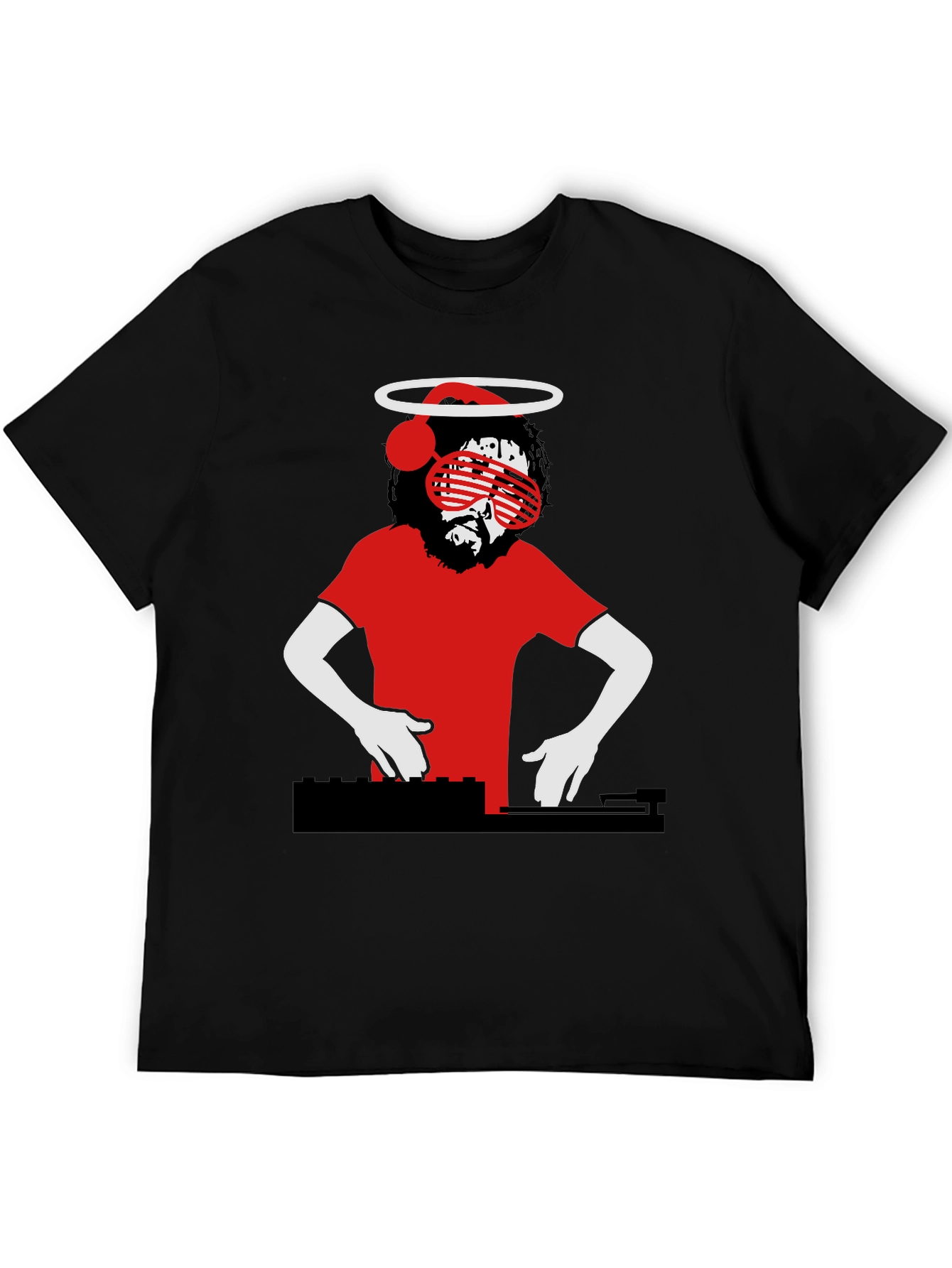 DJ Jesus Graphic T-Shirt - Religious Humor Tee