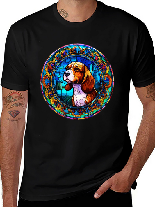 Beagle Stained Glass T-Shirt - Unique Dog Lover Gift