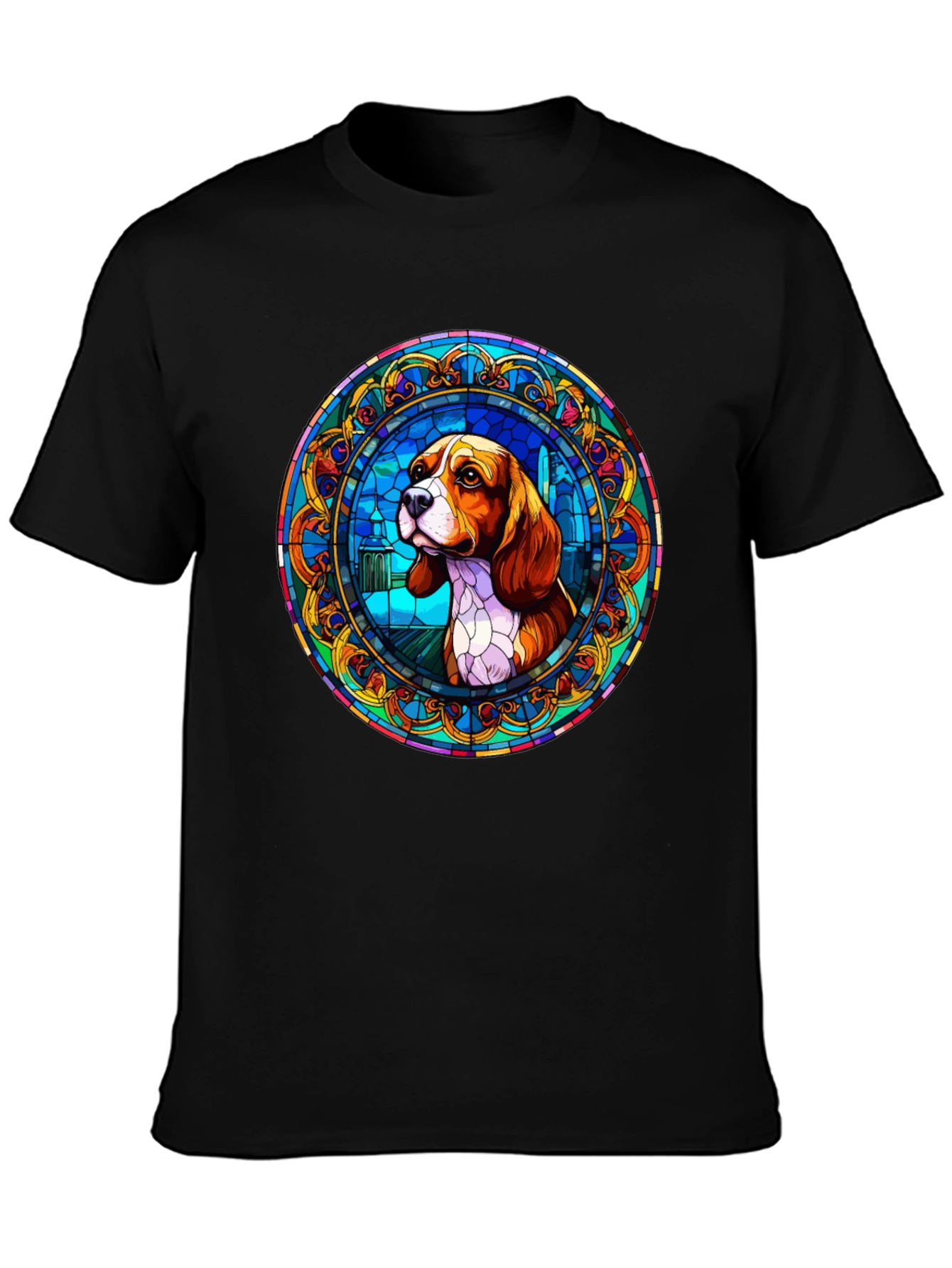 Beagle Stained Glass T-Shirt - Unique Dog Lover Gift