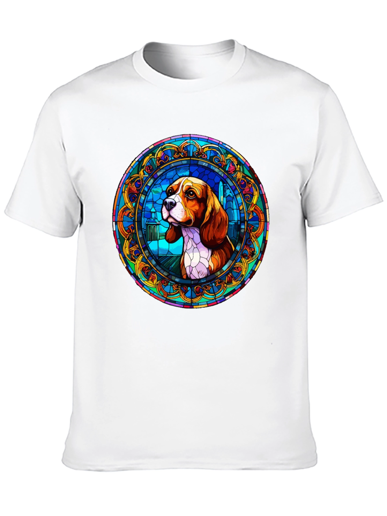 Beagle Stained Glass T-Shirt - Unique Dog Lover Gift
