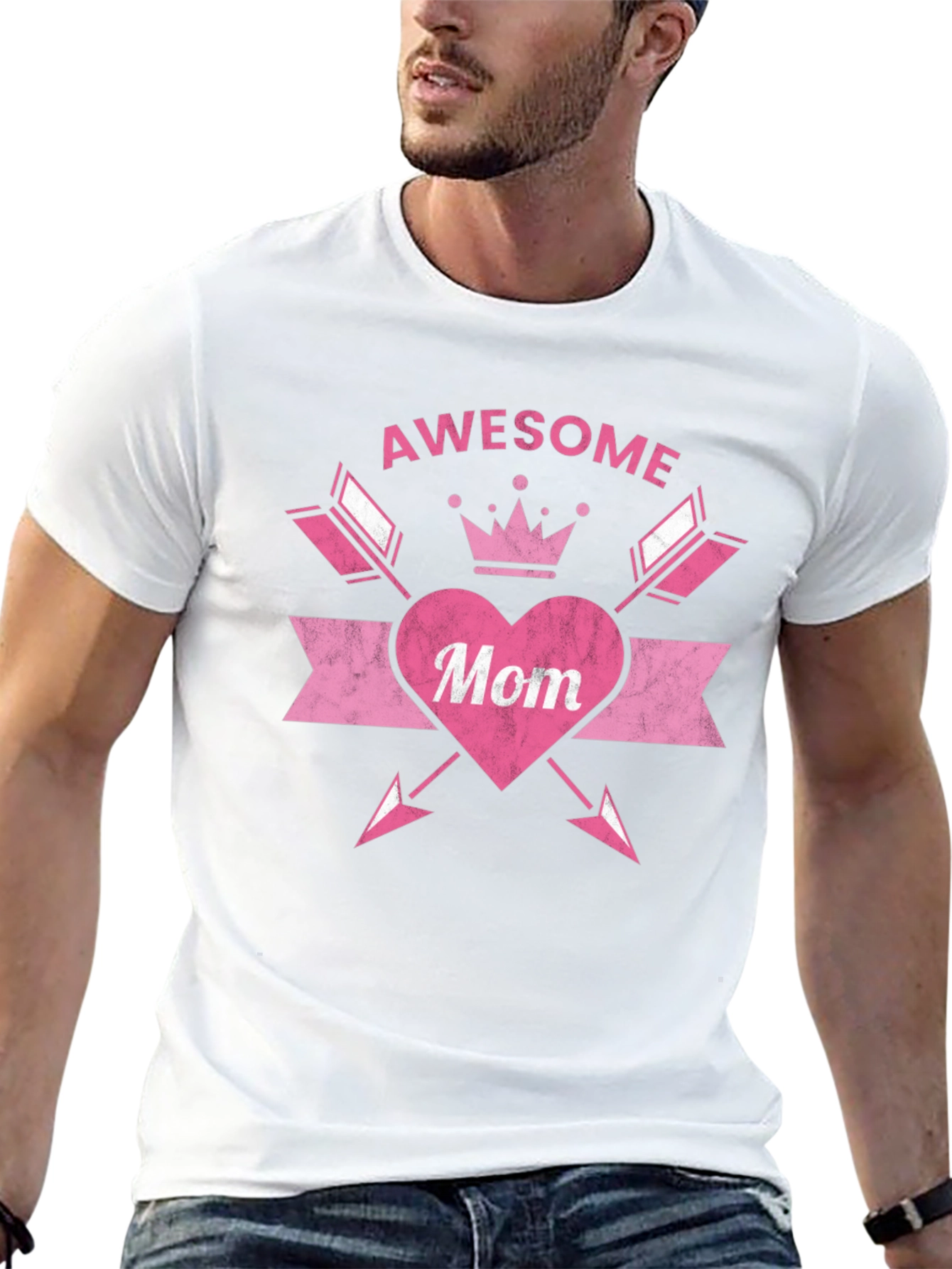Awesome Mom Graphic T-Shirt Black