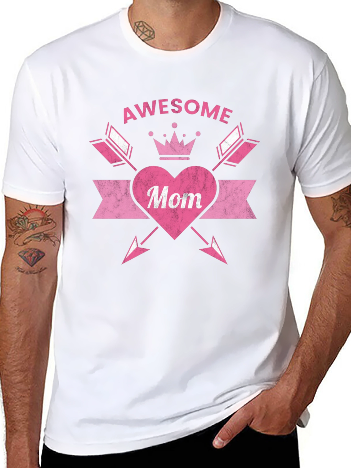 Awesome Mom Graphic T-Shirt Black