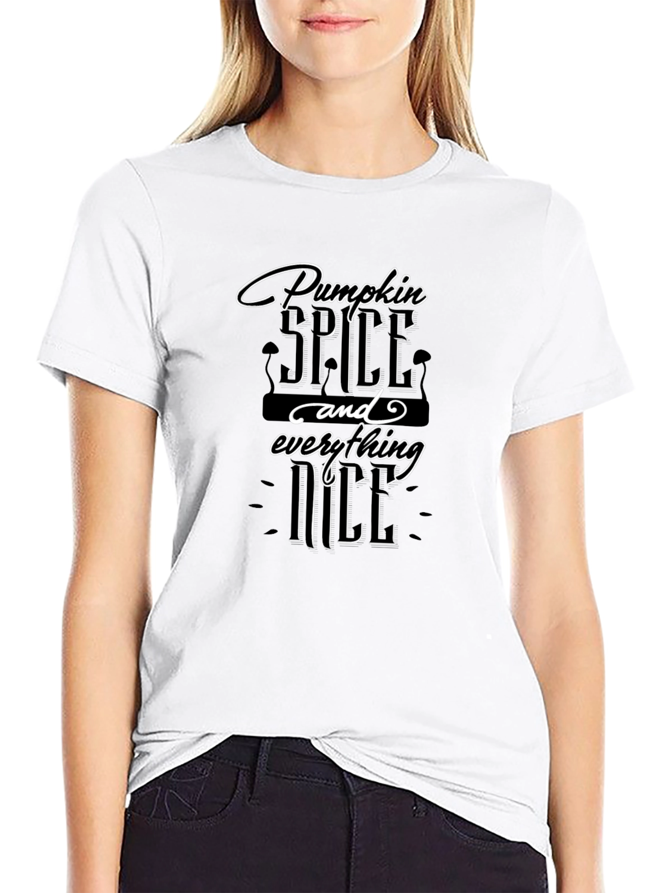 Pumpkin Spice and Everything Nice Black T-Shirt
