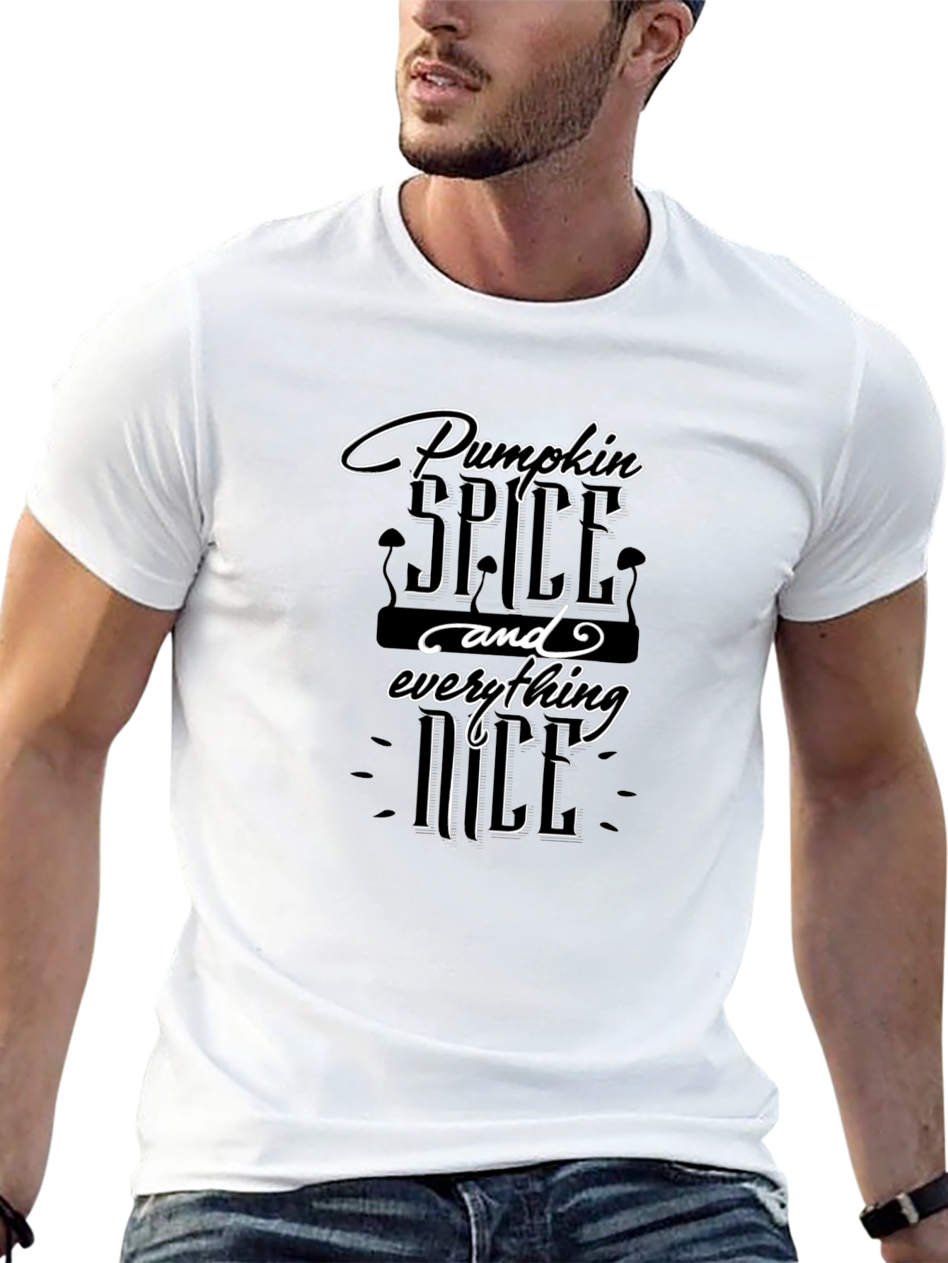 Pumpkin Spice and Everything Nice Black T-Shirt