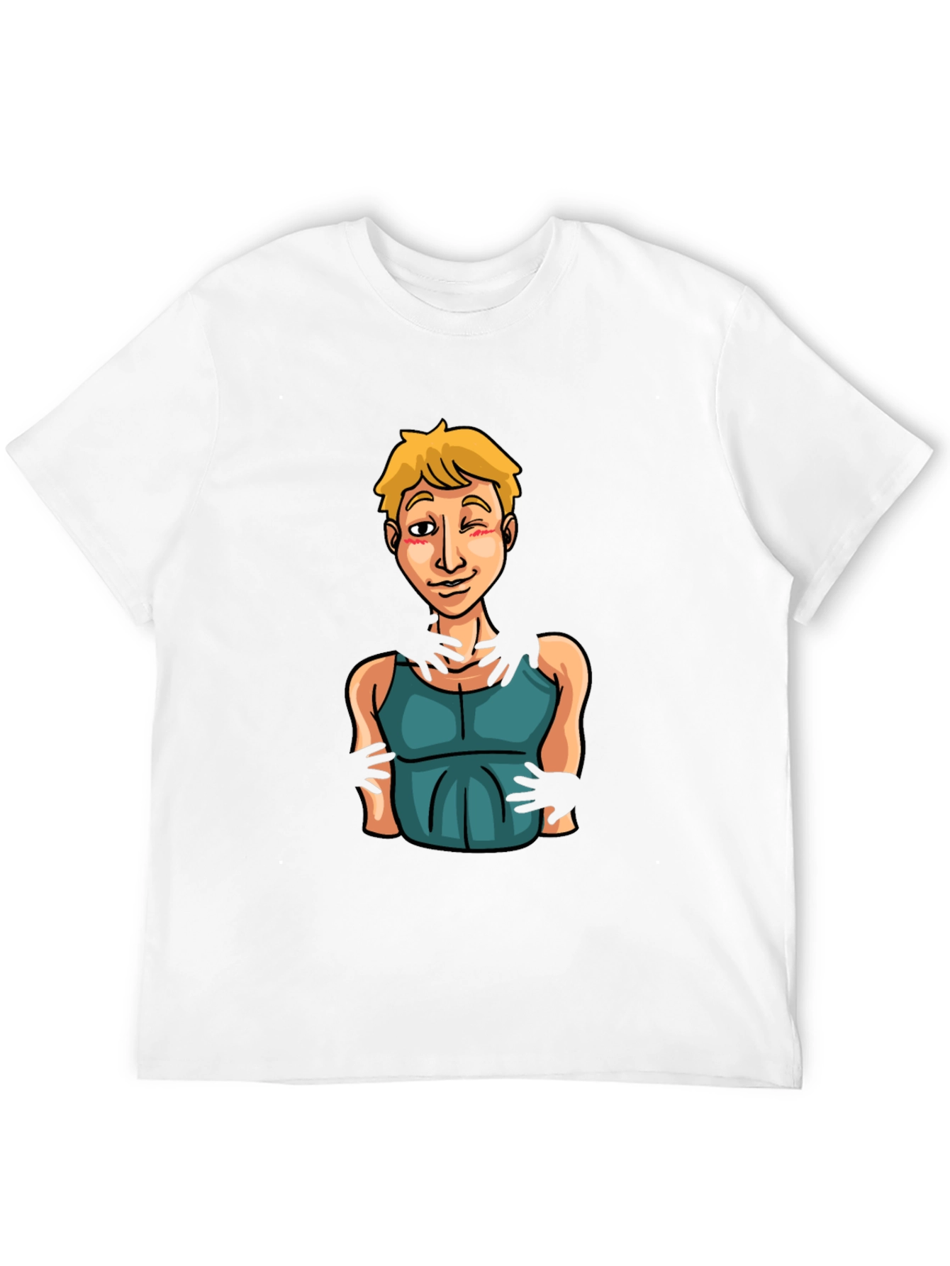 Cartoon Graphic Print Black T-Shirt