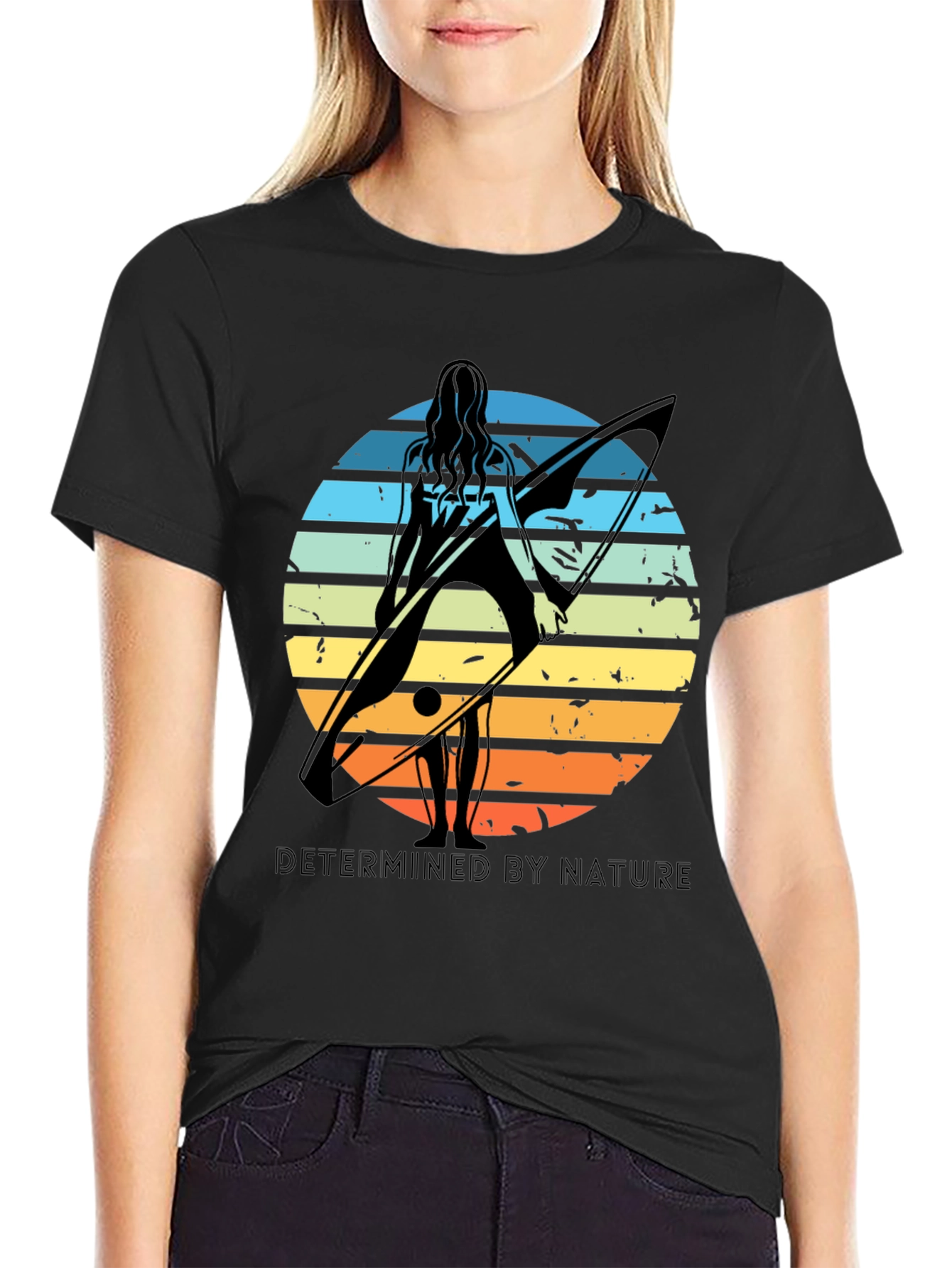 Surfer Silhouette Tee - Determined By Nature