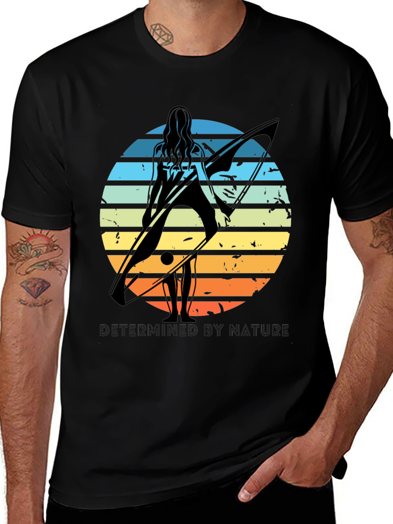 Surfer Silhouette Tee - Determined By Nature