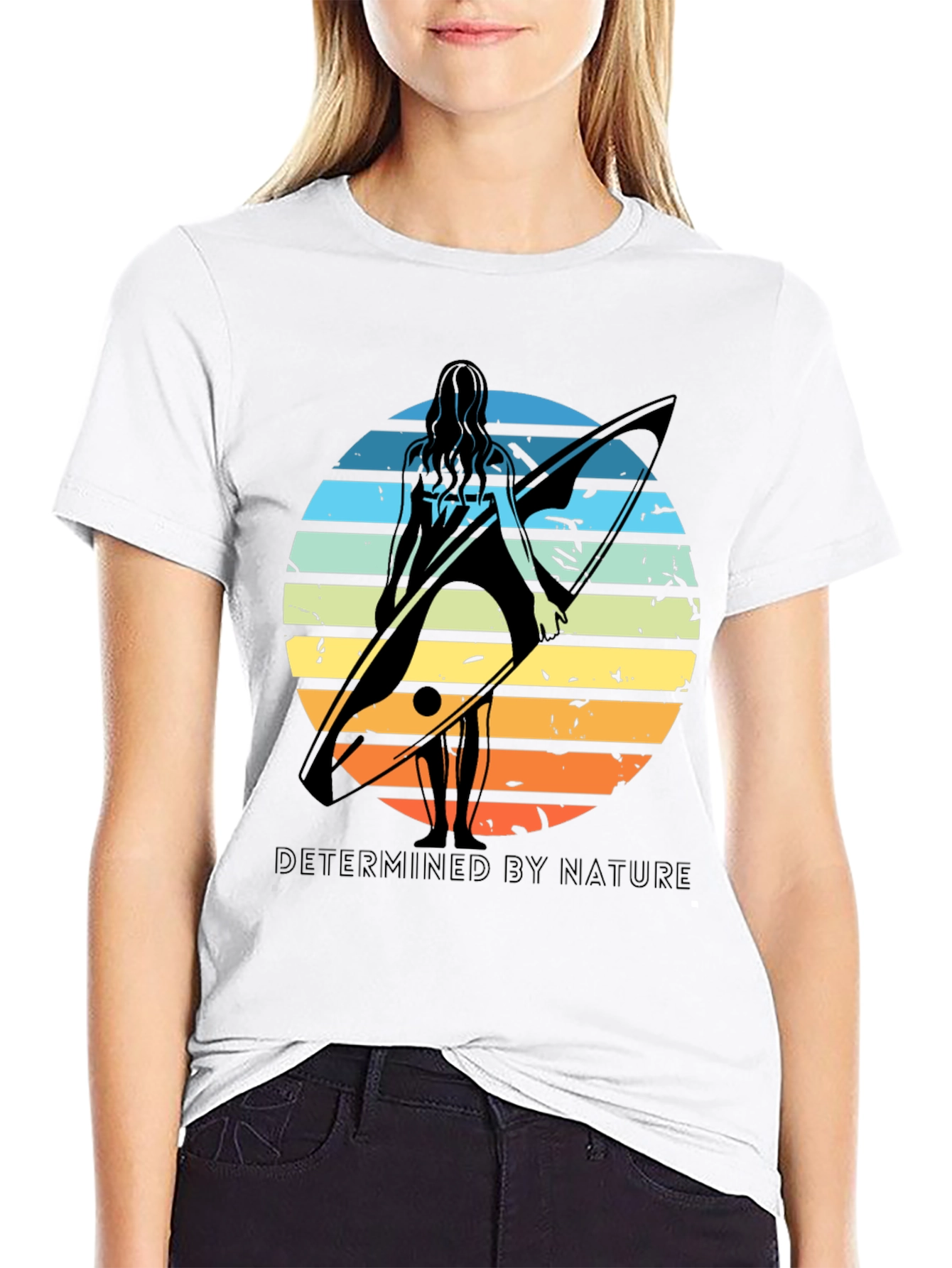 Surfer Silhouette Tee - Determined By Nature