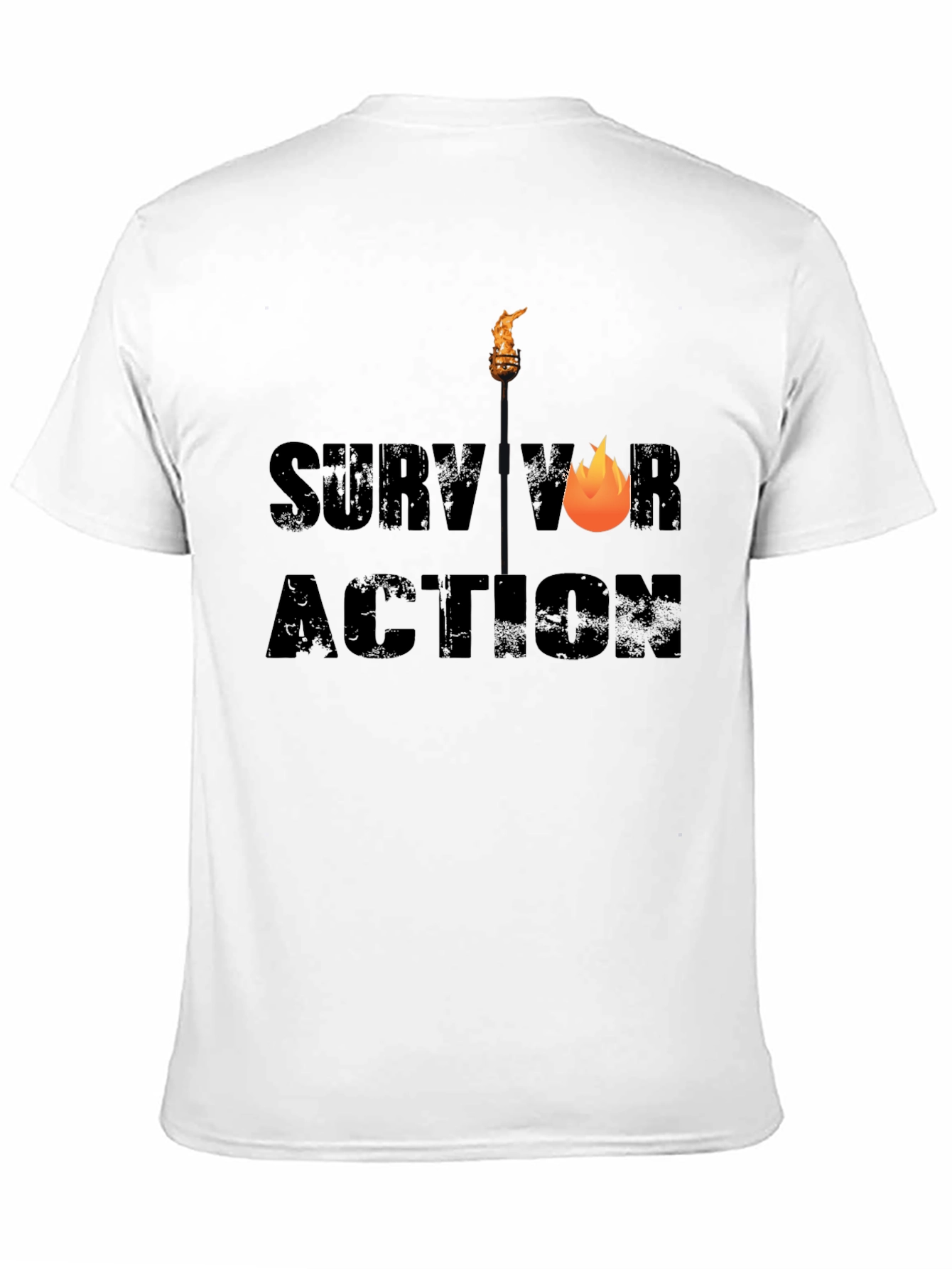 Survivor Action Graphic Black T-Shirt