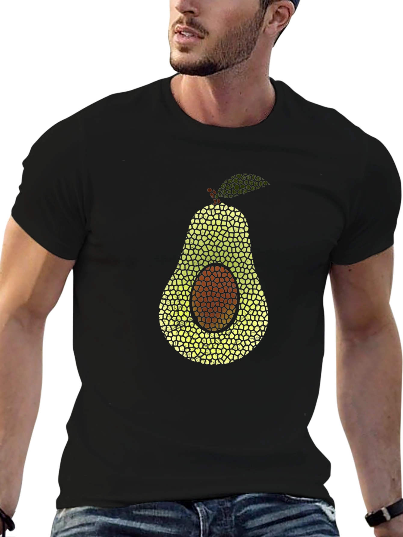 Avocado Mosaic T-Shirt - Unique Graphic Tee