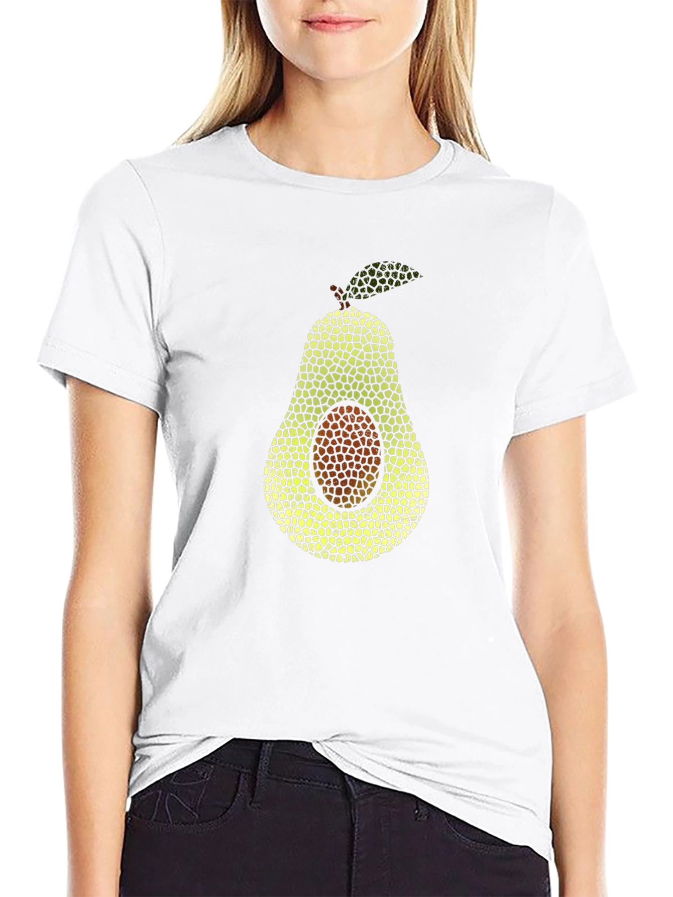 Avocado Mosaic T-Shirt - Unique Graphic Tee