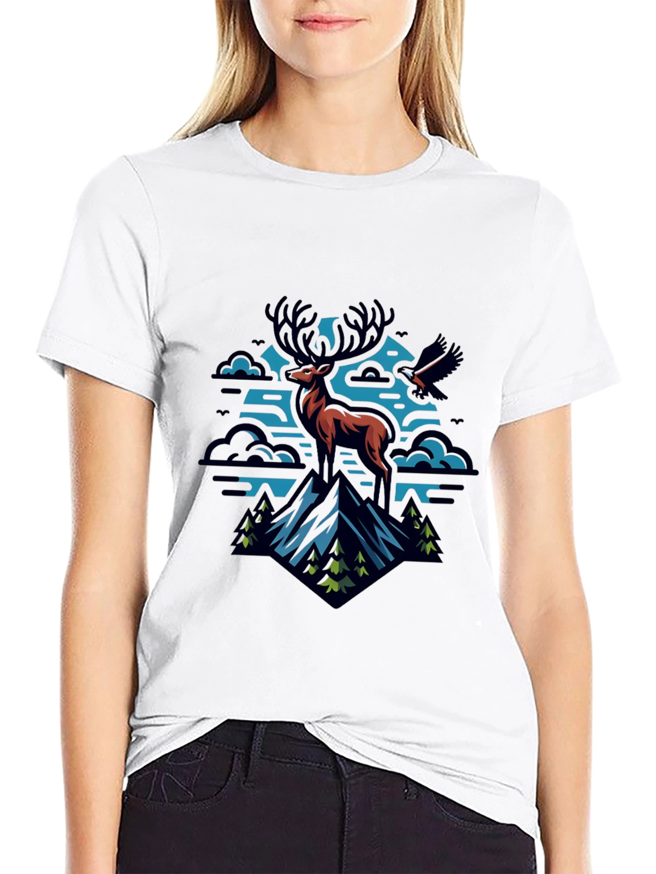 Mountain Deer Graphic Tee