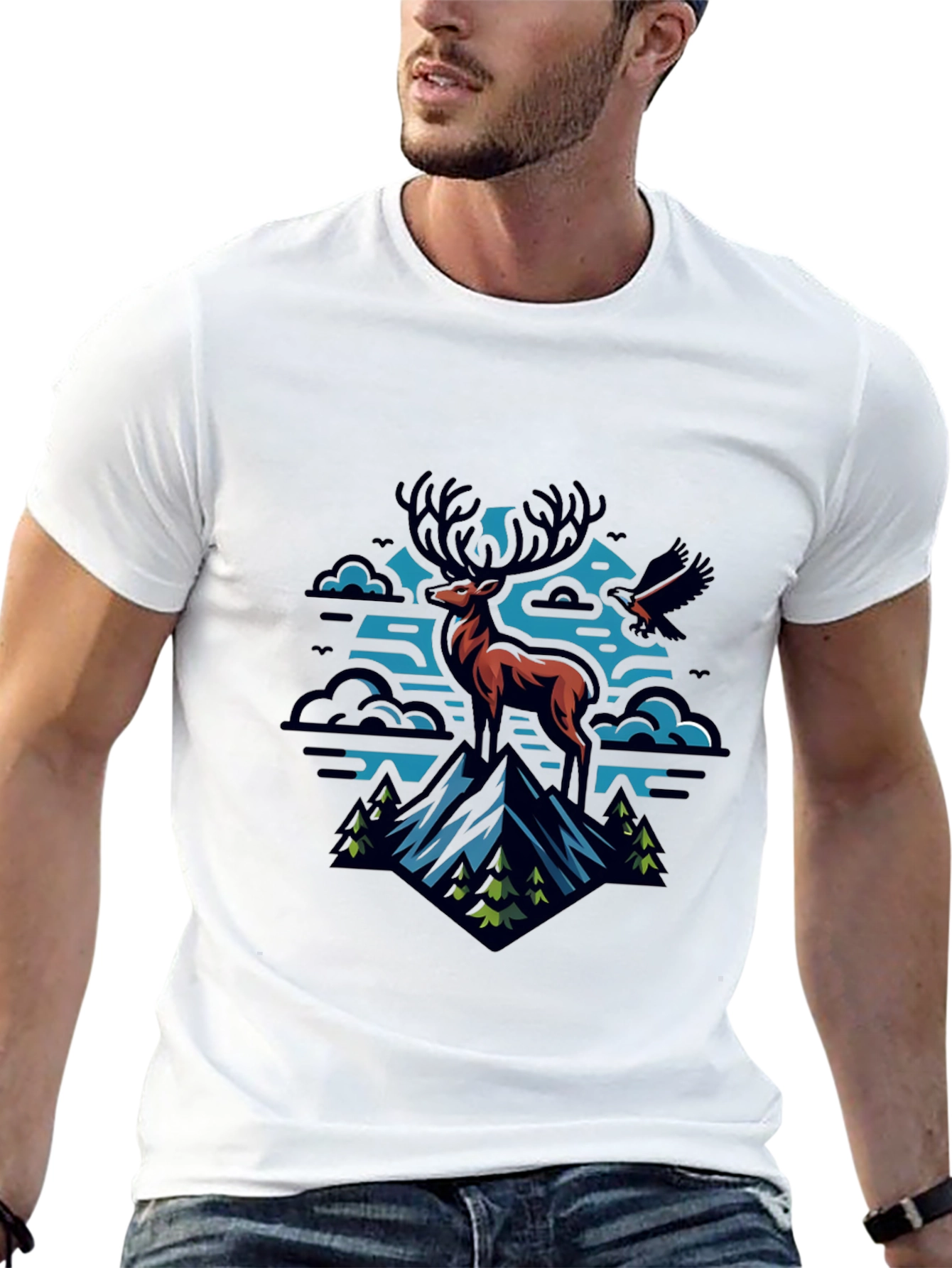 Mountain Deer Graphic Tee