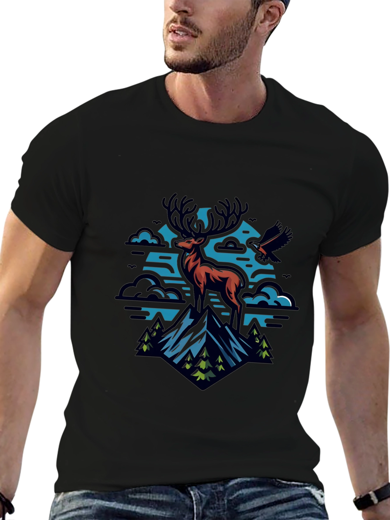 Mountain Deer Graphic Tee