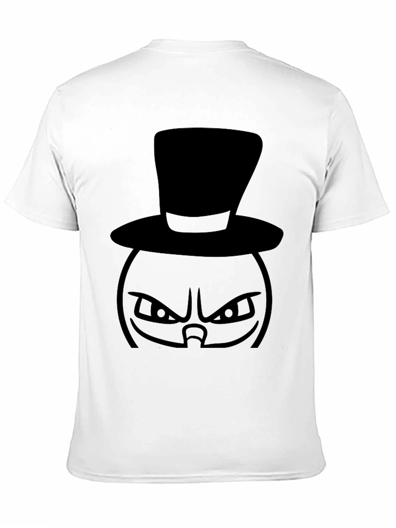 Top Hat Evil Face Black T-Shirt