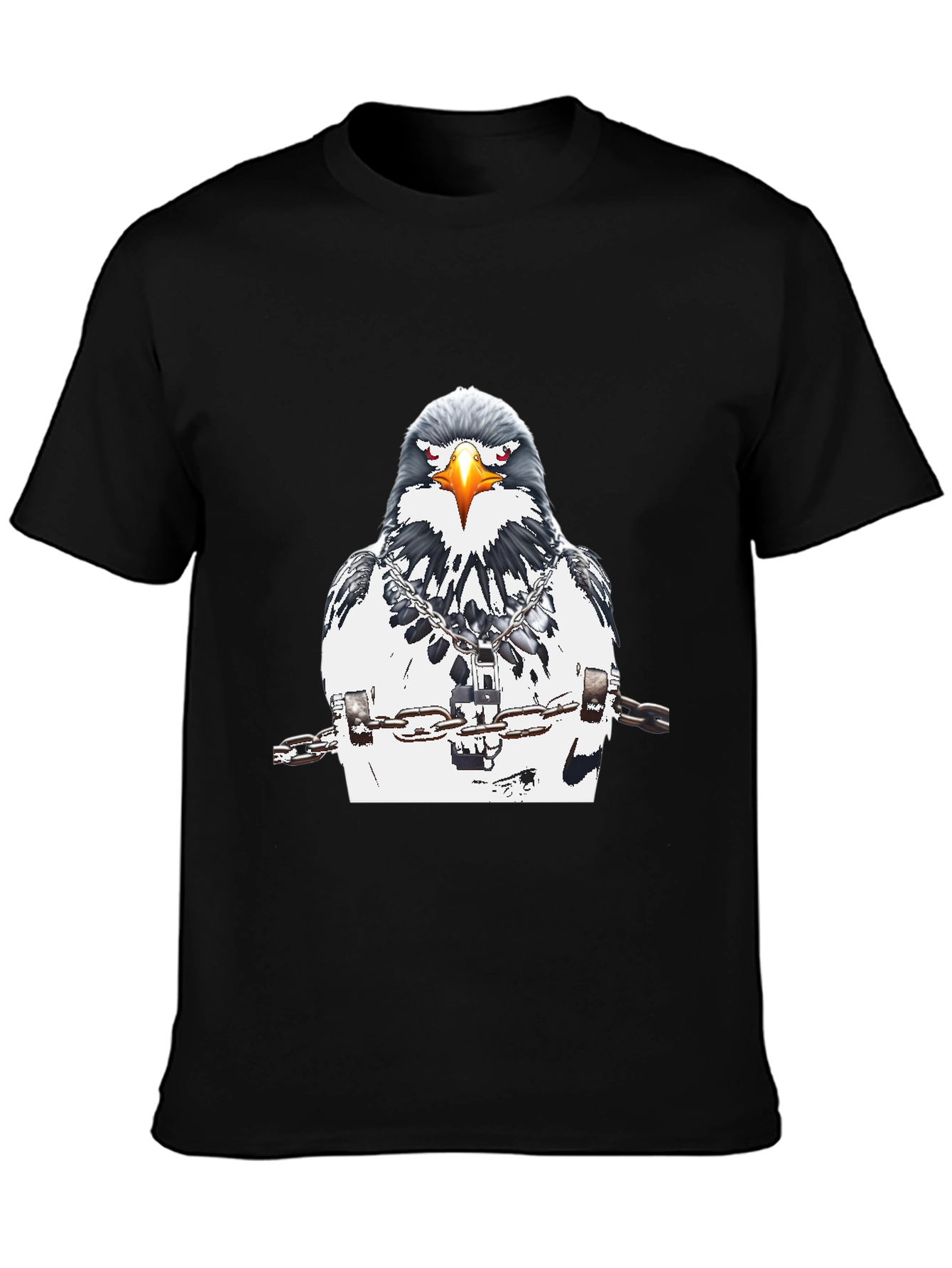 Chained Eagle Graphic Tee - Mens Black T-Shirt