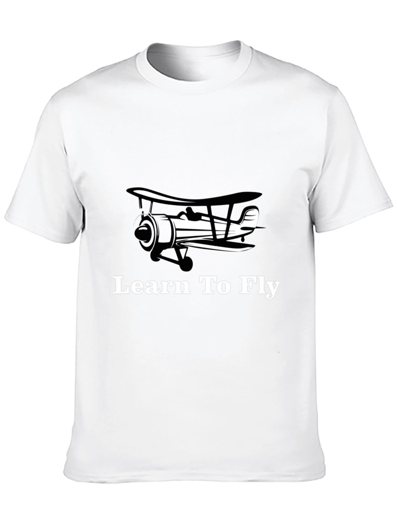 Learn to Fly Biplane T-Shirt - Aviation Tee