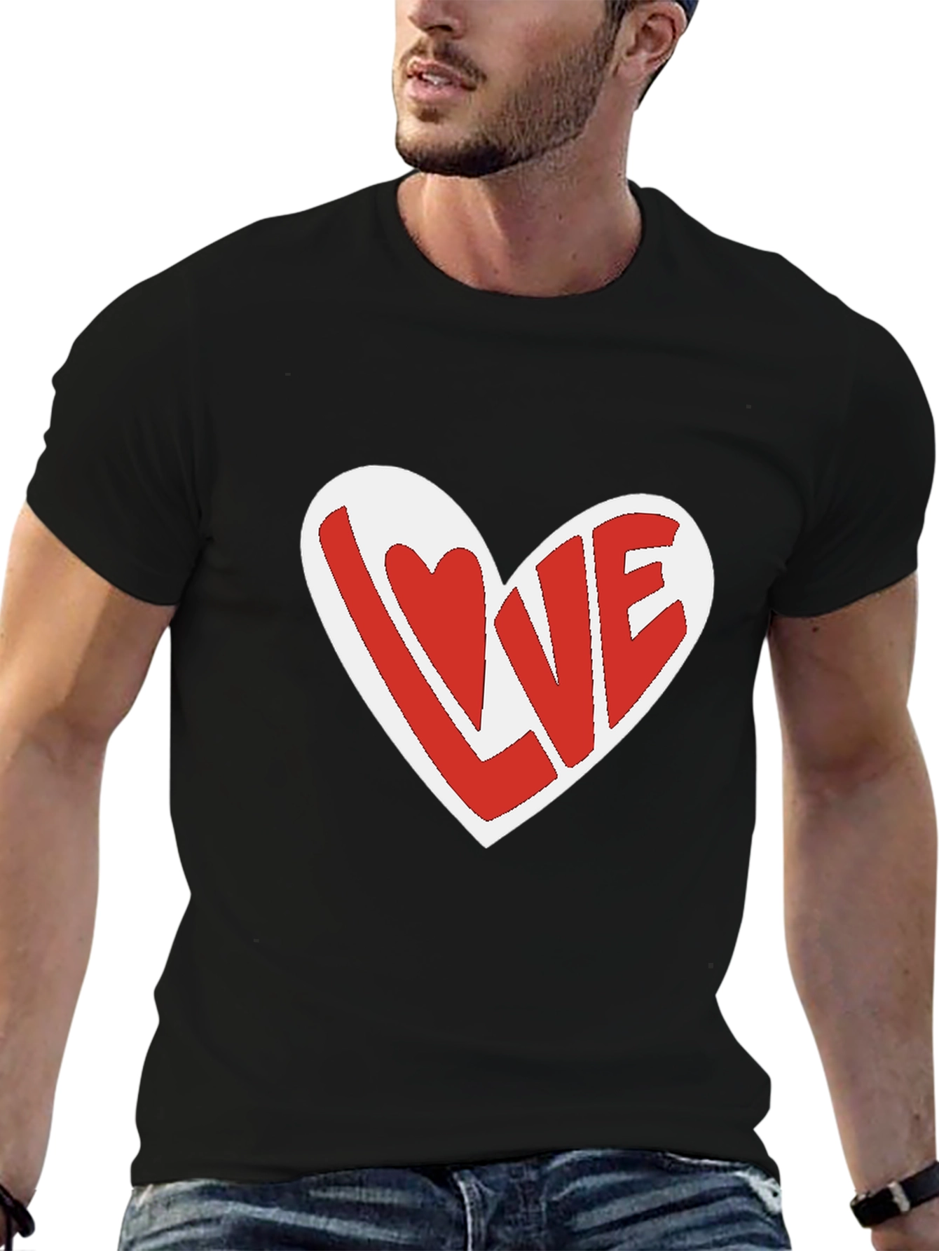 Love Heart Graphic T-Shirt - Casual Unisex Tee