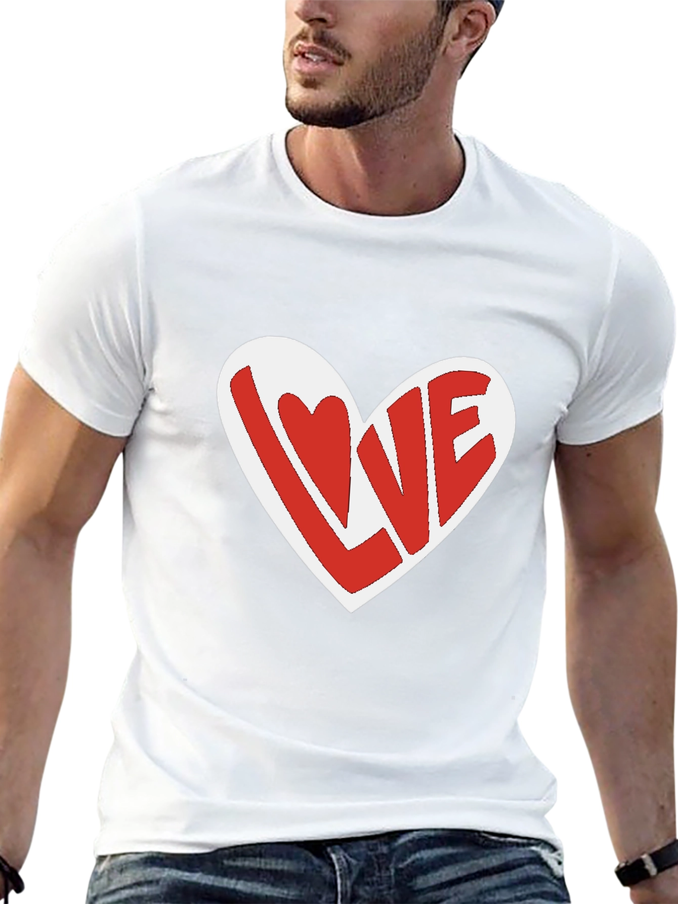 Love Heart Graphic T-Shirt - Casual Unisex Tee
